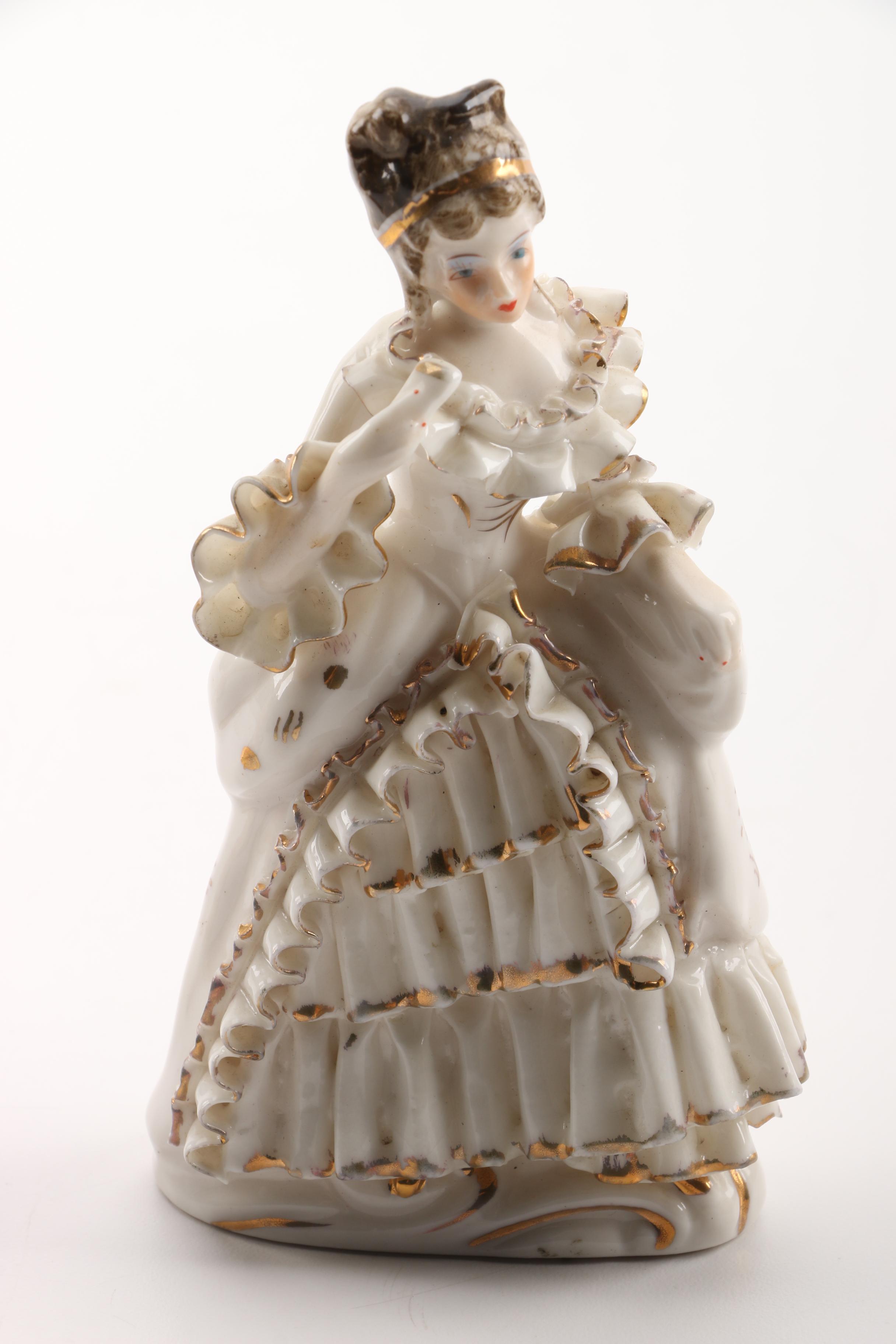 Hand-Painted Porcelain Figurines of Women by "Artmark", "Relco" and More