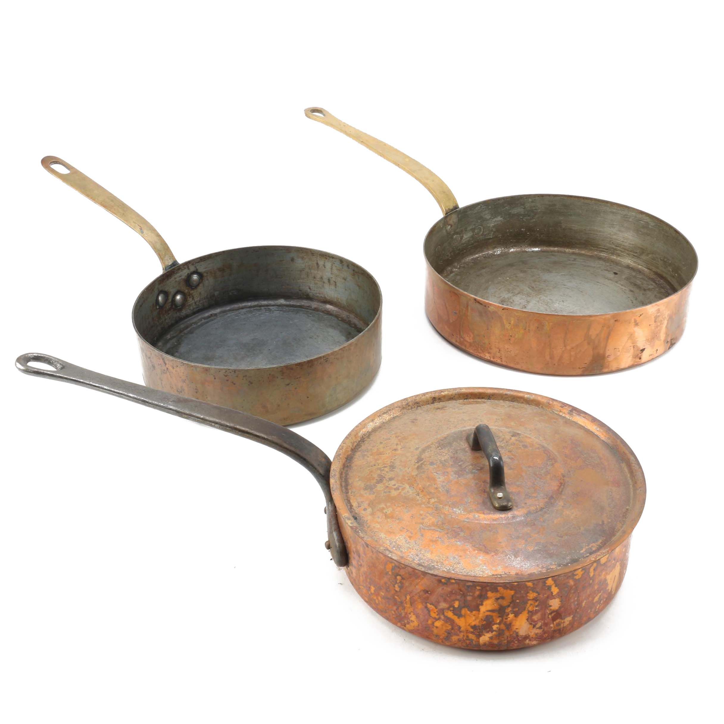 Vintage Copper Cookware Including Waldow