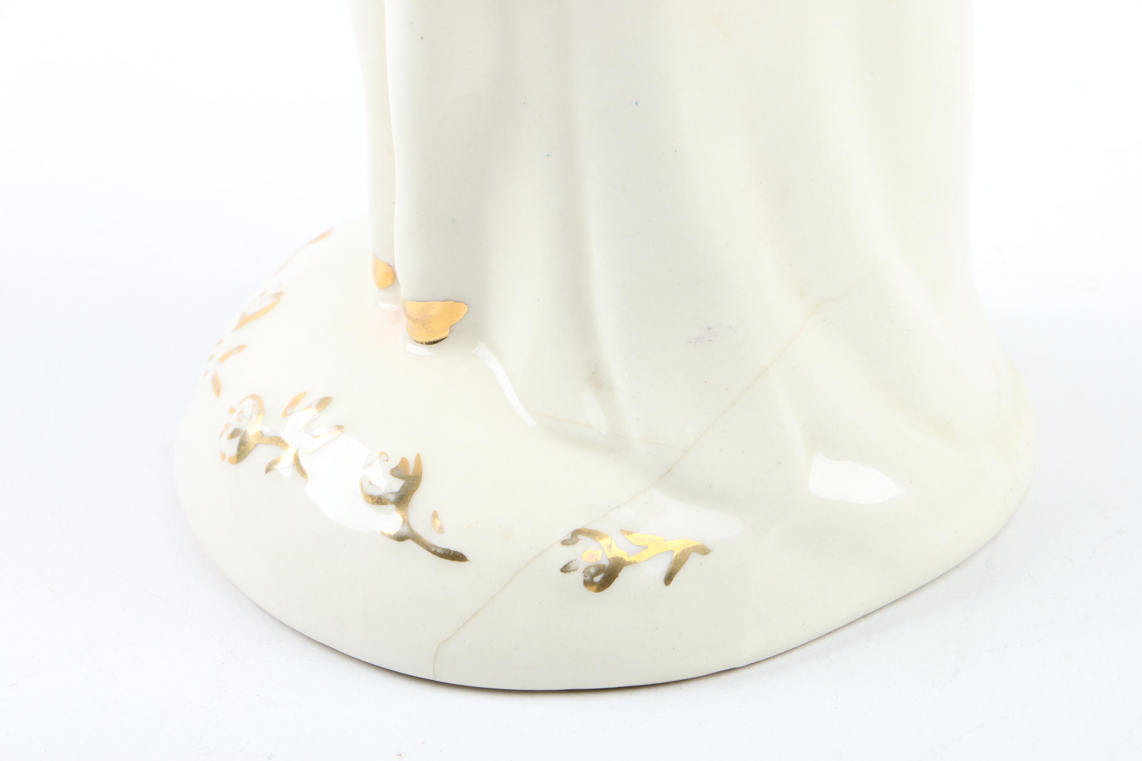 Porcelain Victorian Lady and Ballerina Figurines