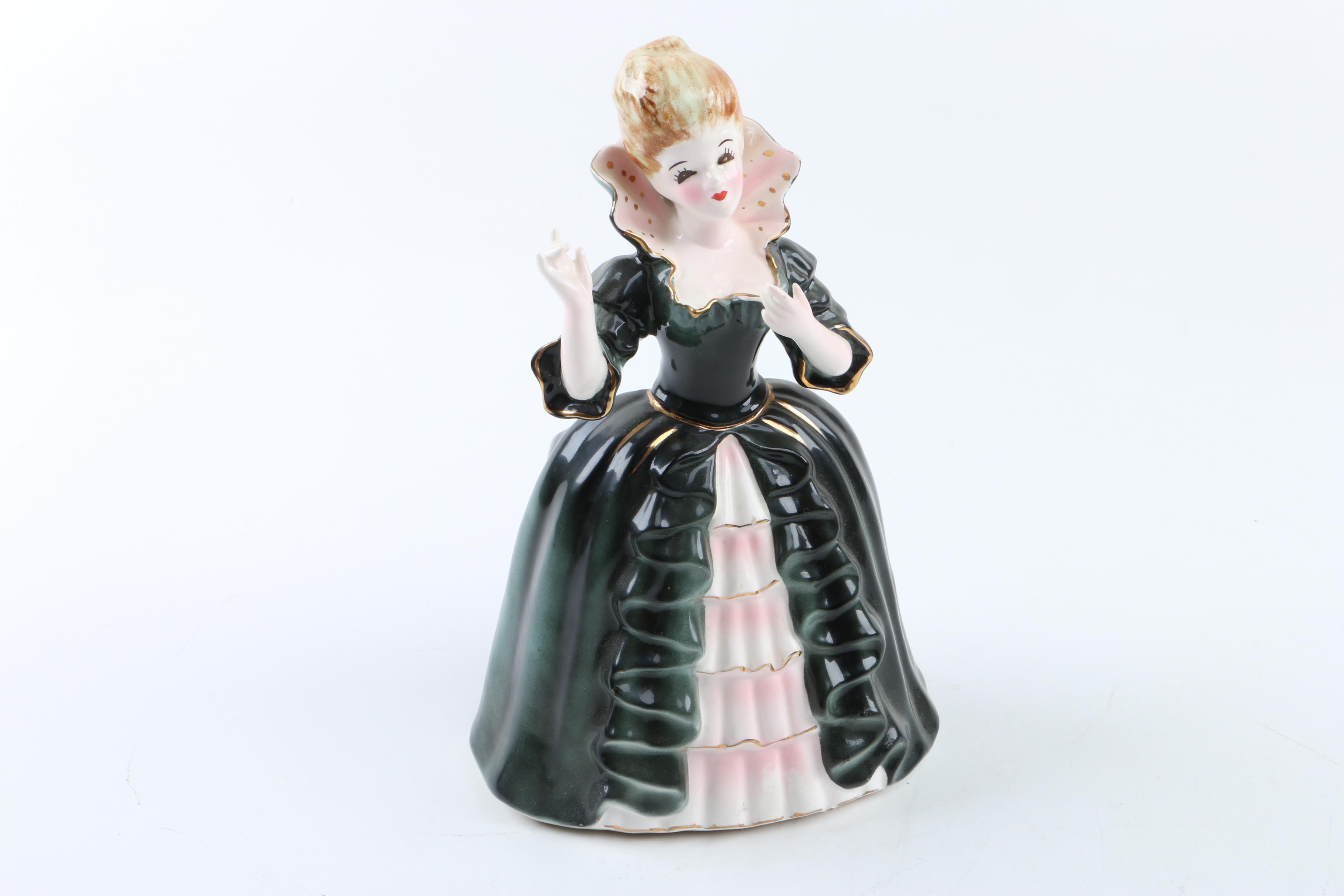 Porcelain Victorian Lady and Ballerina Figurines