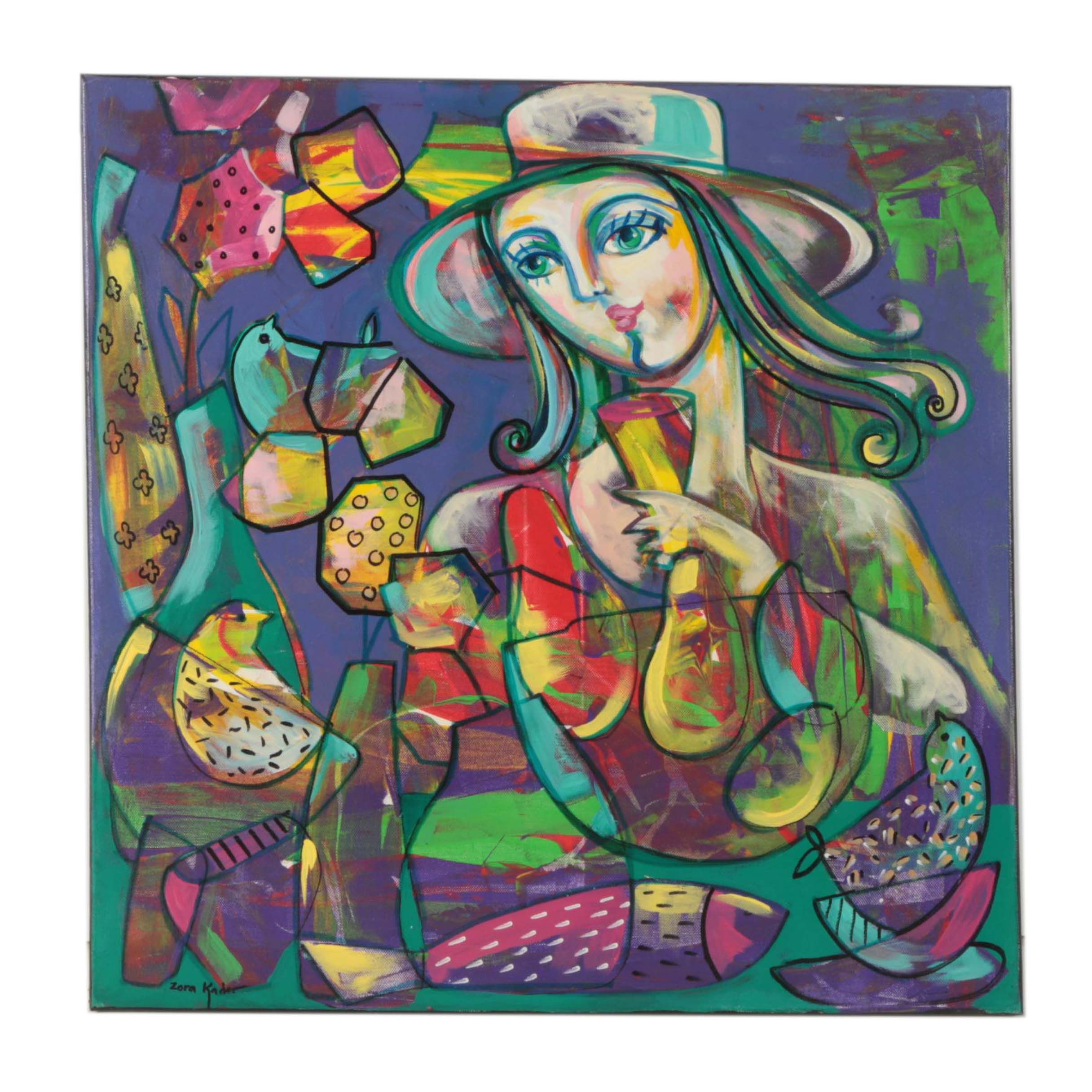 Zora Kader Acrylic Painting