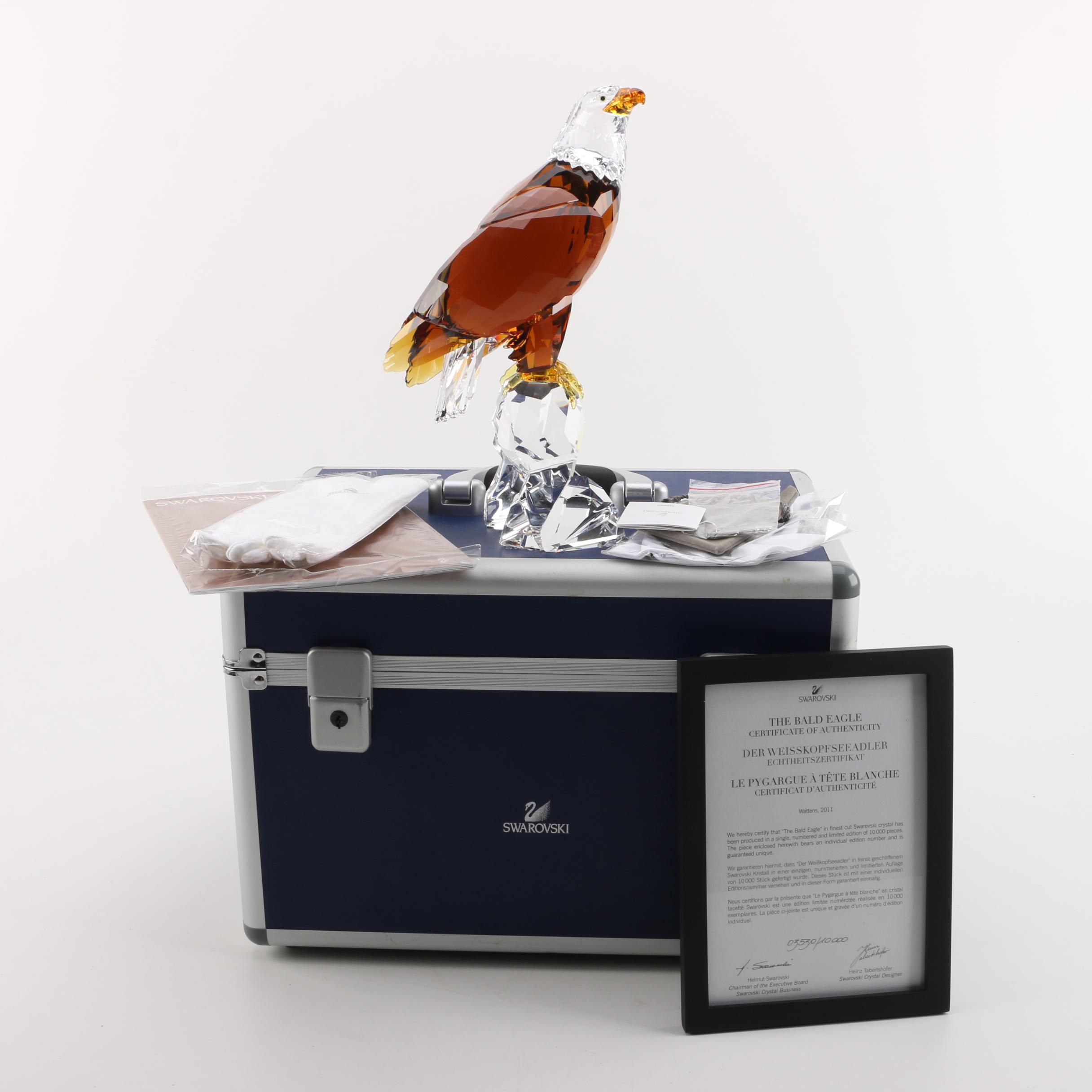 2011 Limited Edition Swarovski "The Bald Eagle" Crystal Figurine
