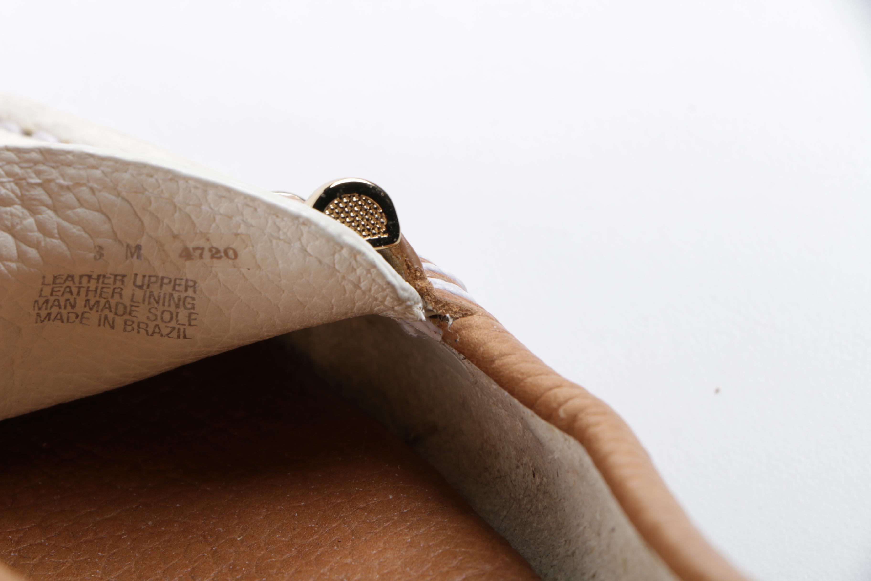 Tory Burch Daria Driver Tumbled Leather Flats