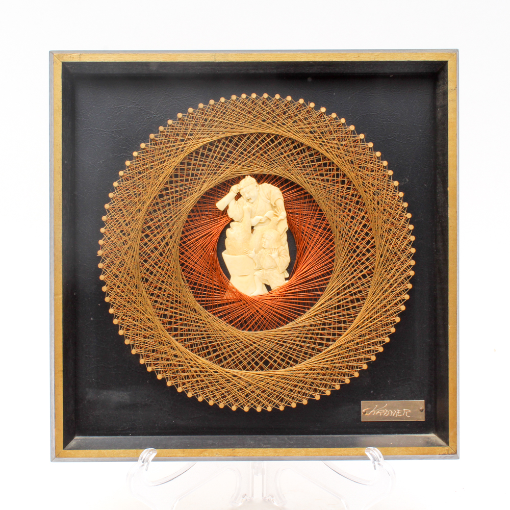 Bob Kramer Metal String Art with Resin Sculpture