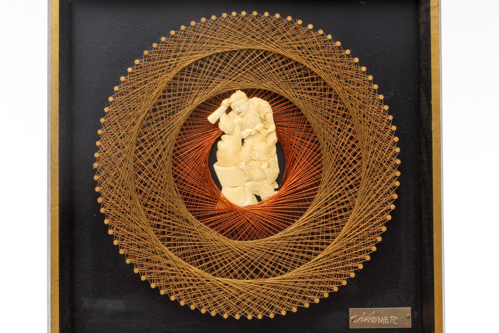 Bob Kramer Metal String Art with Resin Sculpture