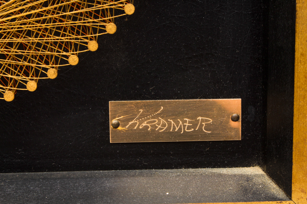 Bob Kramer Metal String Art with Resin Sculpture