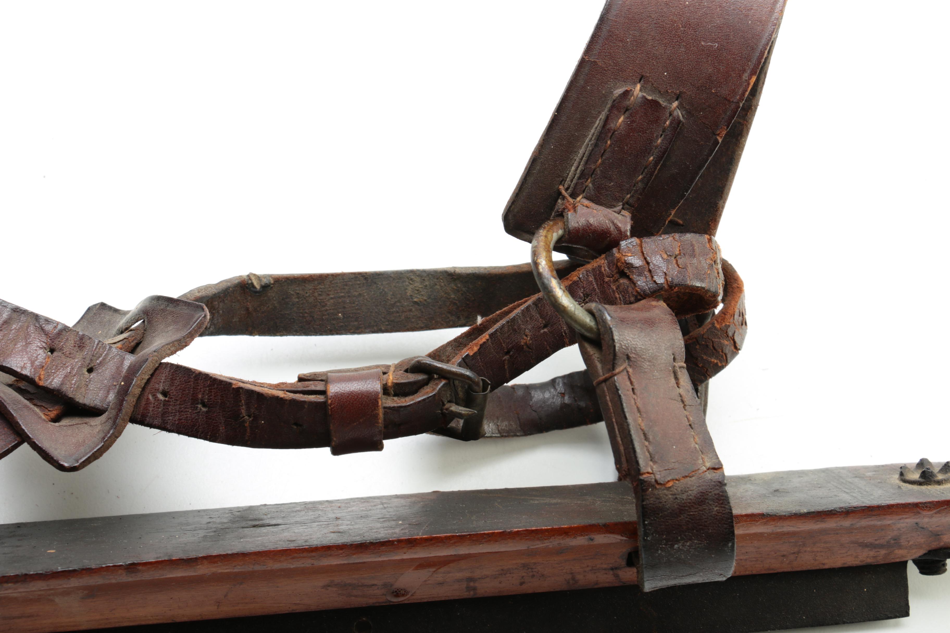 Vintage Wooden Ice Skates