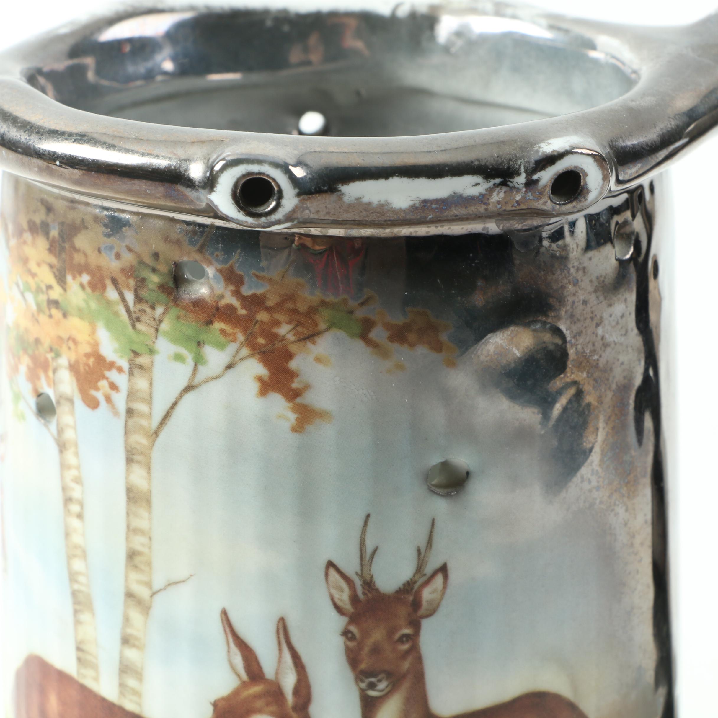 Vintage Schedel Bavaria Puzzle Trick Stein with Stag Decoration