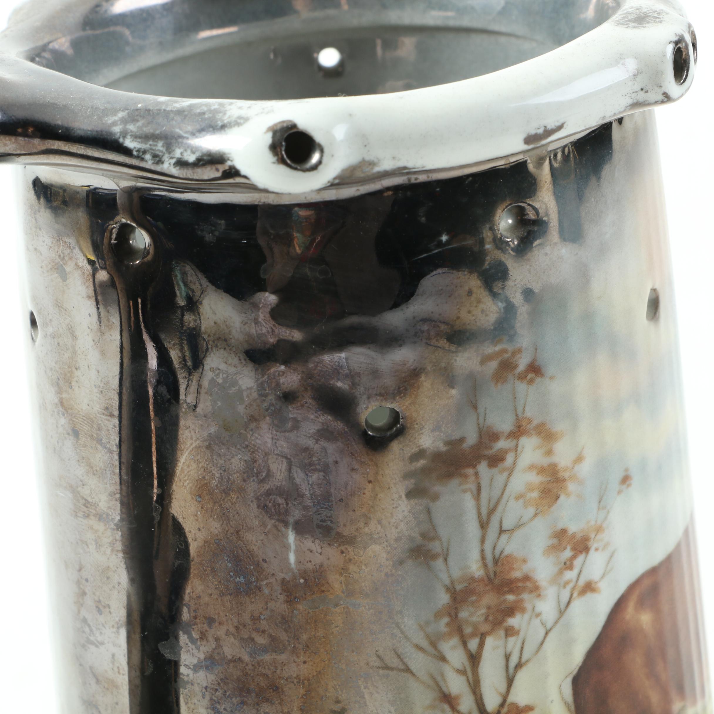 Vintage Schedel Bavaria Puzzle Trick Stein with Stag Decoration