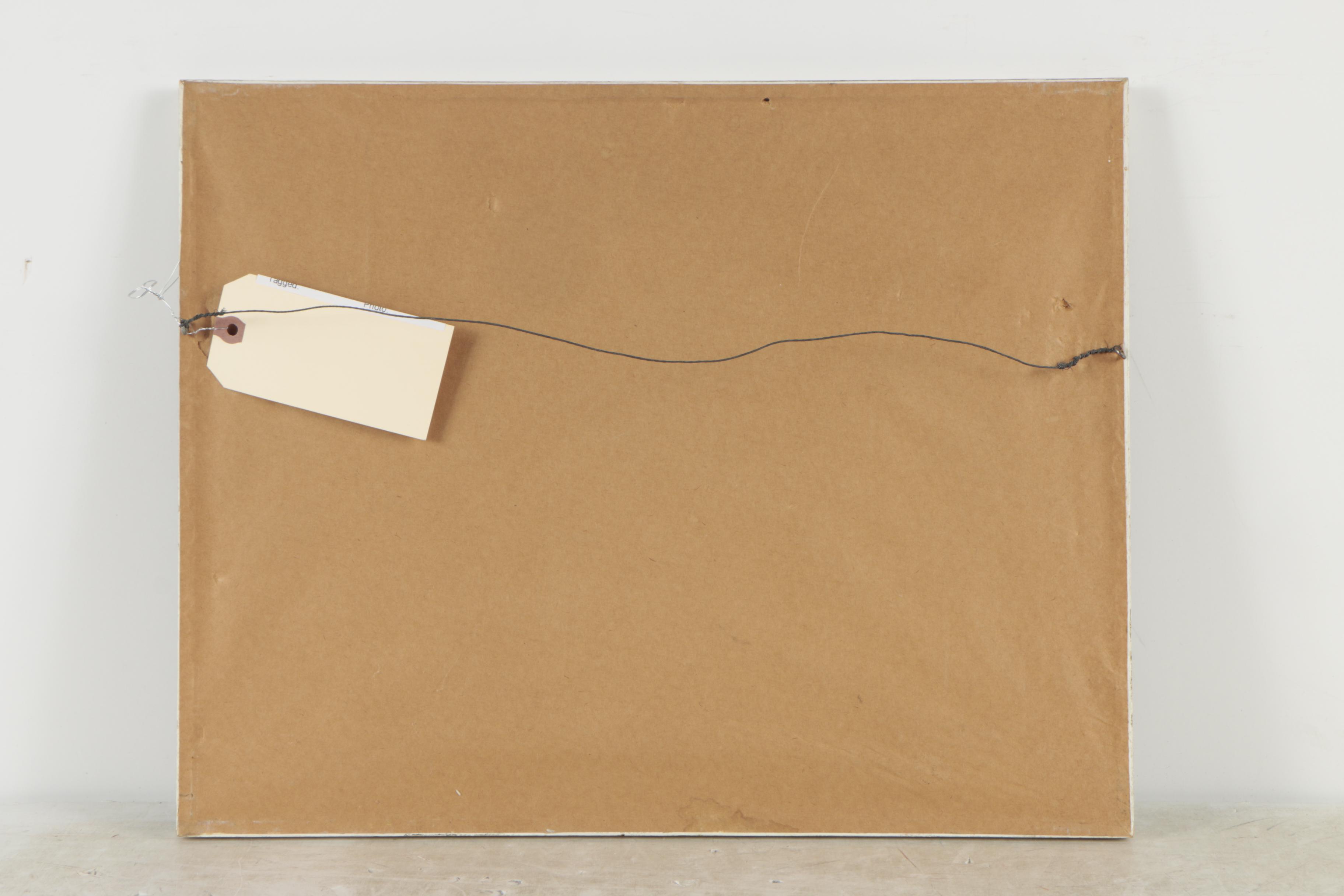 C.A.S. Late 20th Century Ink Drawing "The Beach"