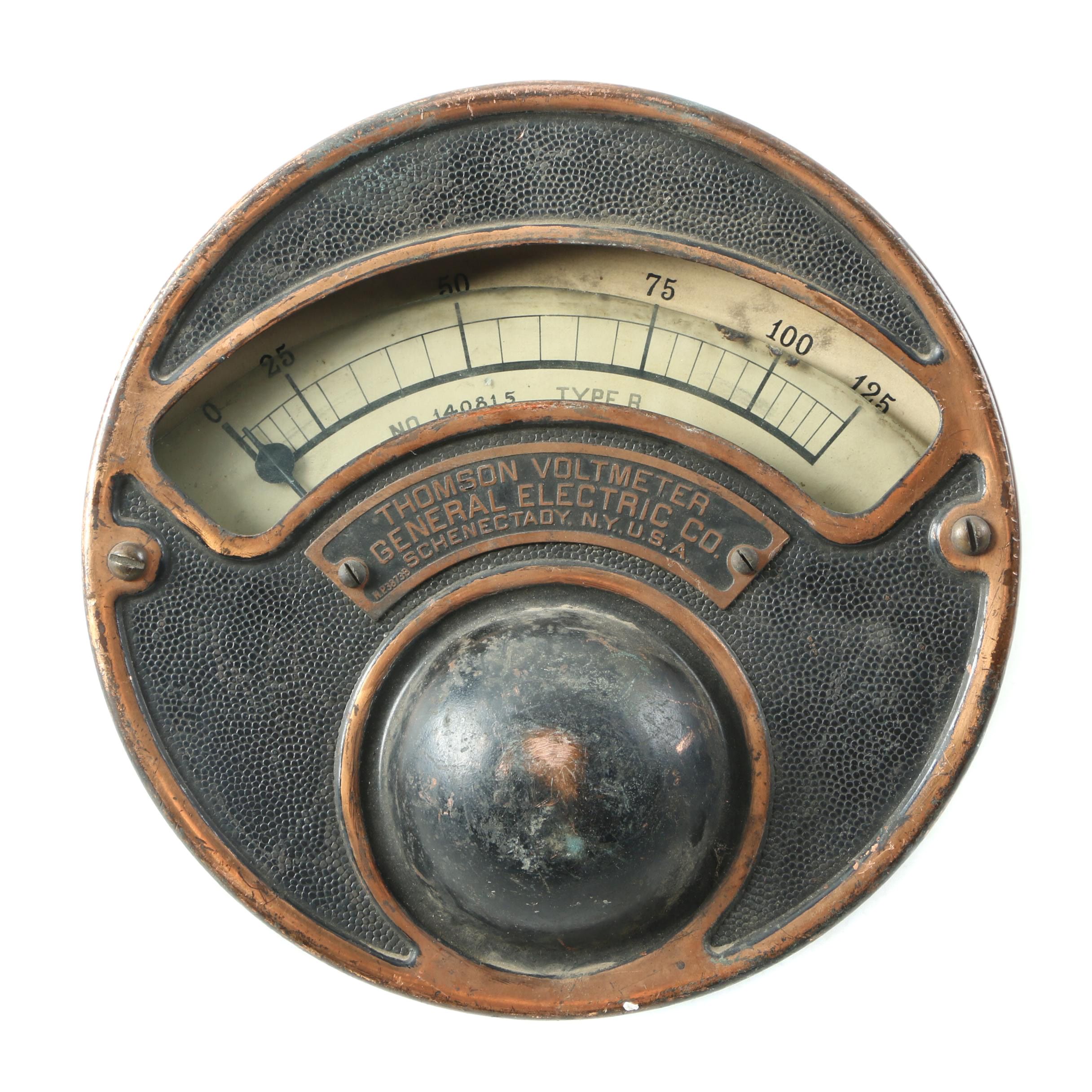Vintage General Electric Thomson Voltmeter