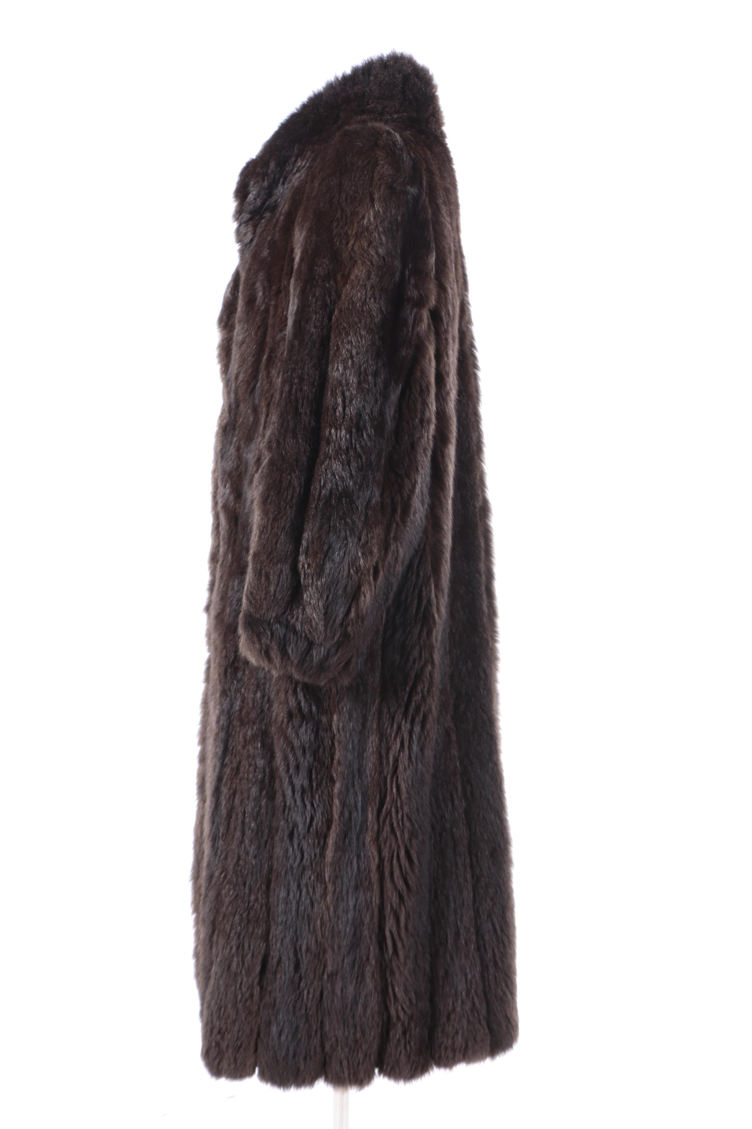 Vintage Flemington Furs Full-Length Beaver Fur Coat