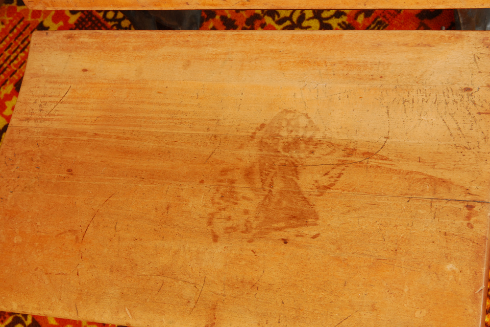 Antique Thomas Kane & Co. Maple and Cast Iron School Desk