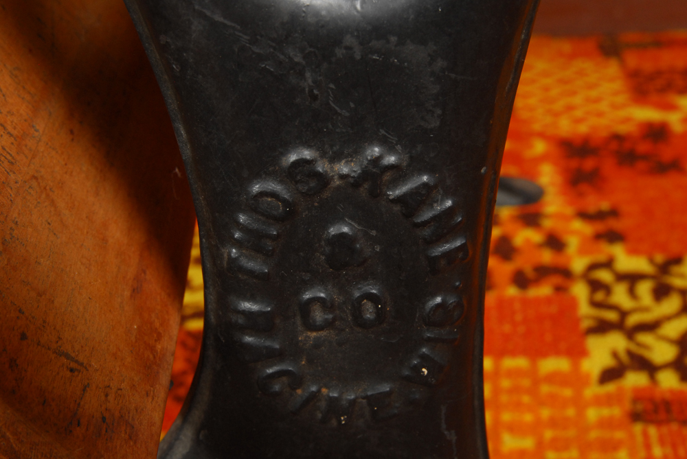 Antique Thomas Kane & Co. Maple and Cast Iron School Desk