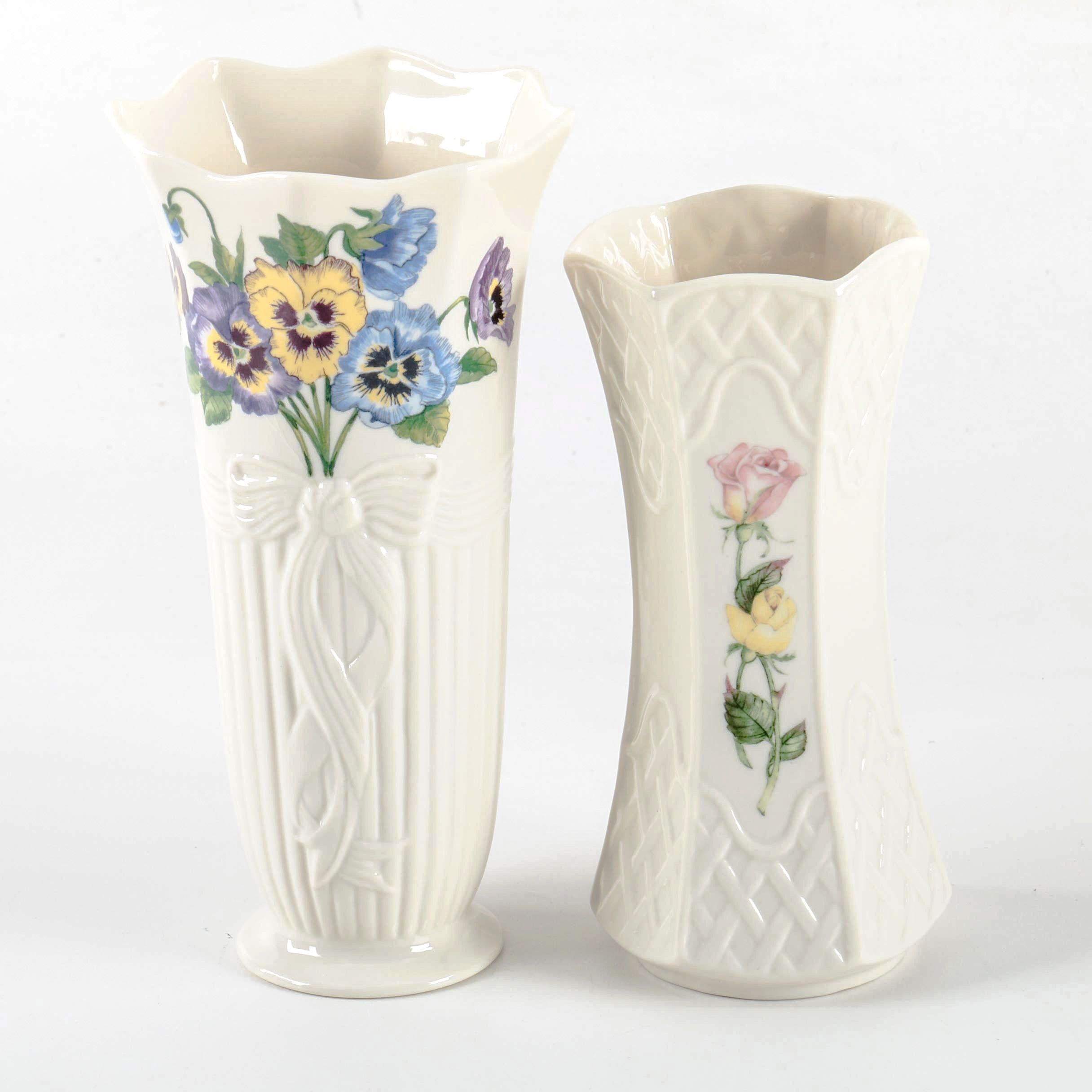 Belleek Floral Vases EBTH