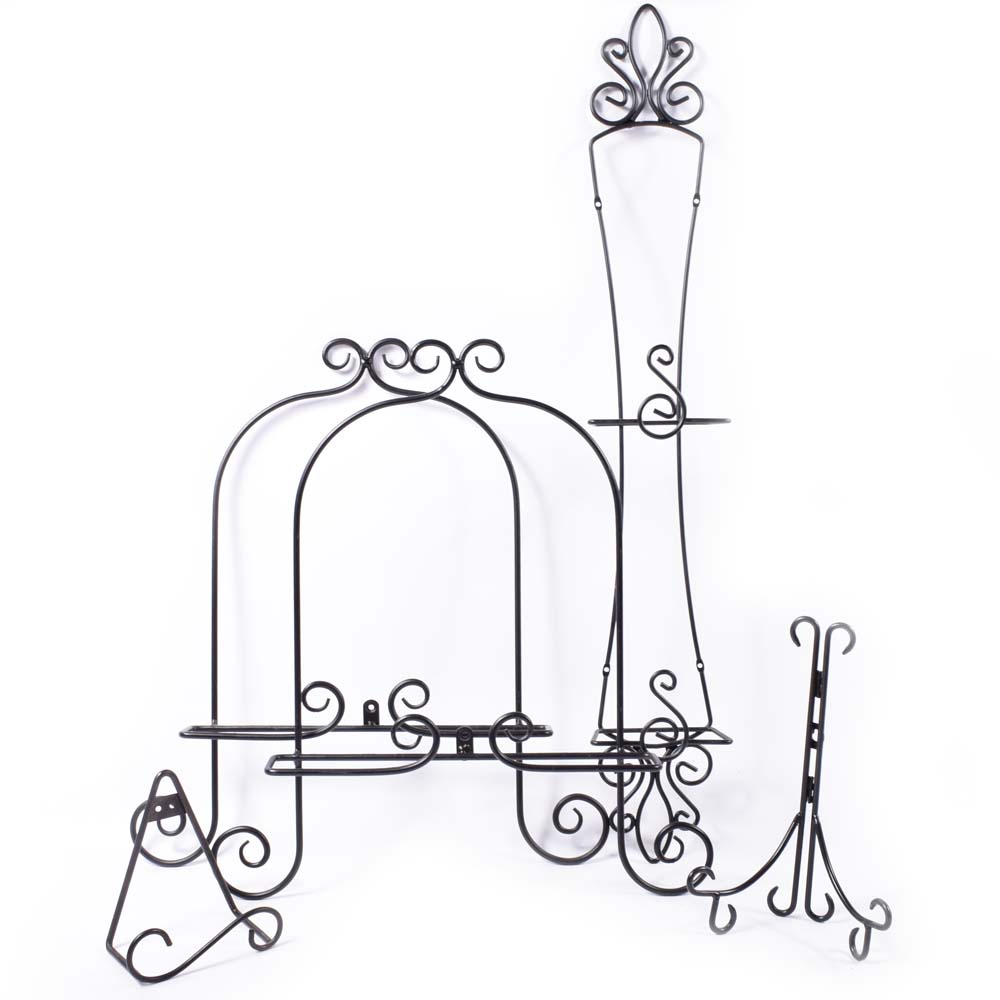 Decorative Iron Wall Plate Racks