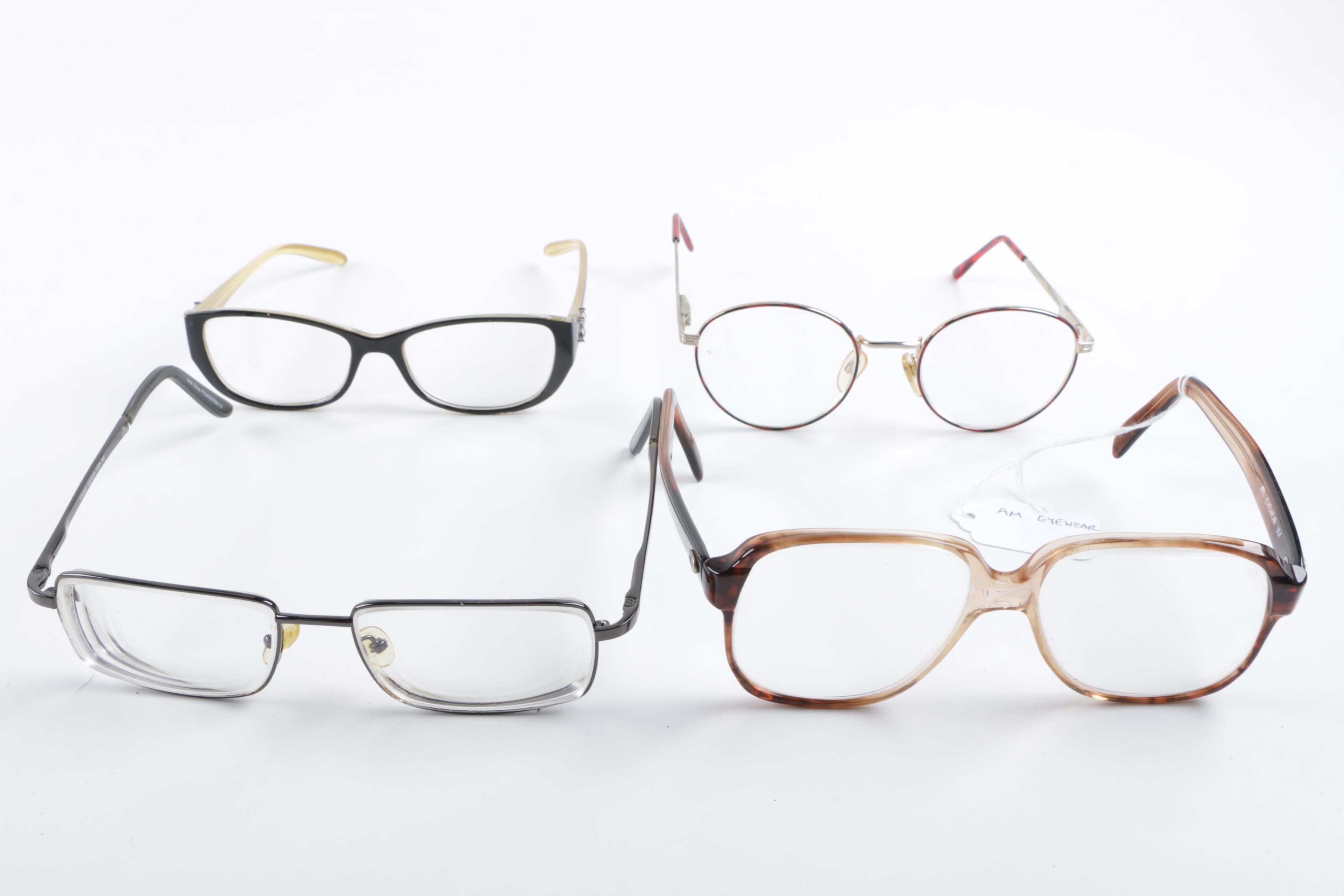 Vintage Prescription Eyeglasses Including Benetton, Titmus, and Ellen Tracy
