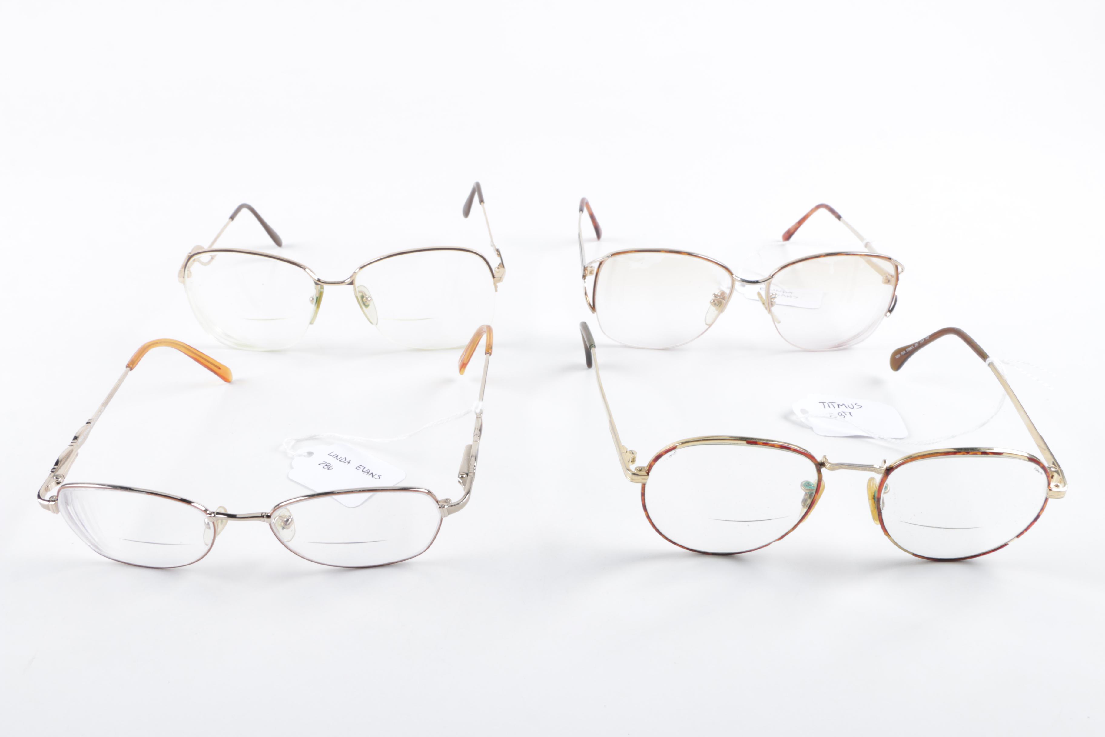 Vintage Prescription Eyeglasses Including Benetton, Titmus, and Ellen Tracy