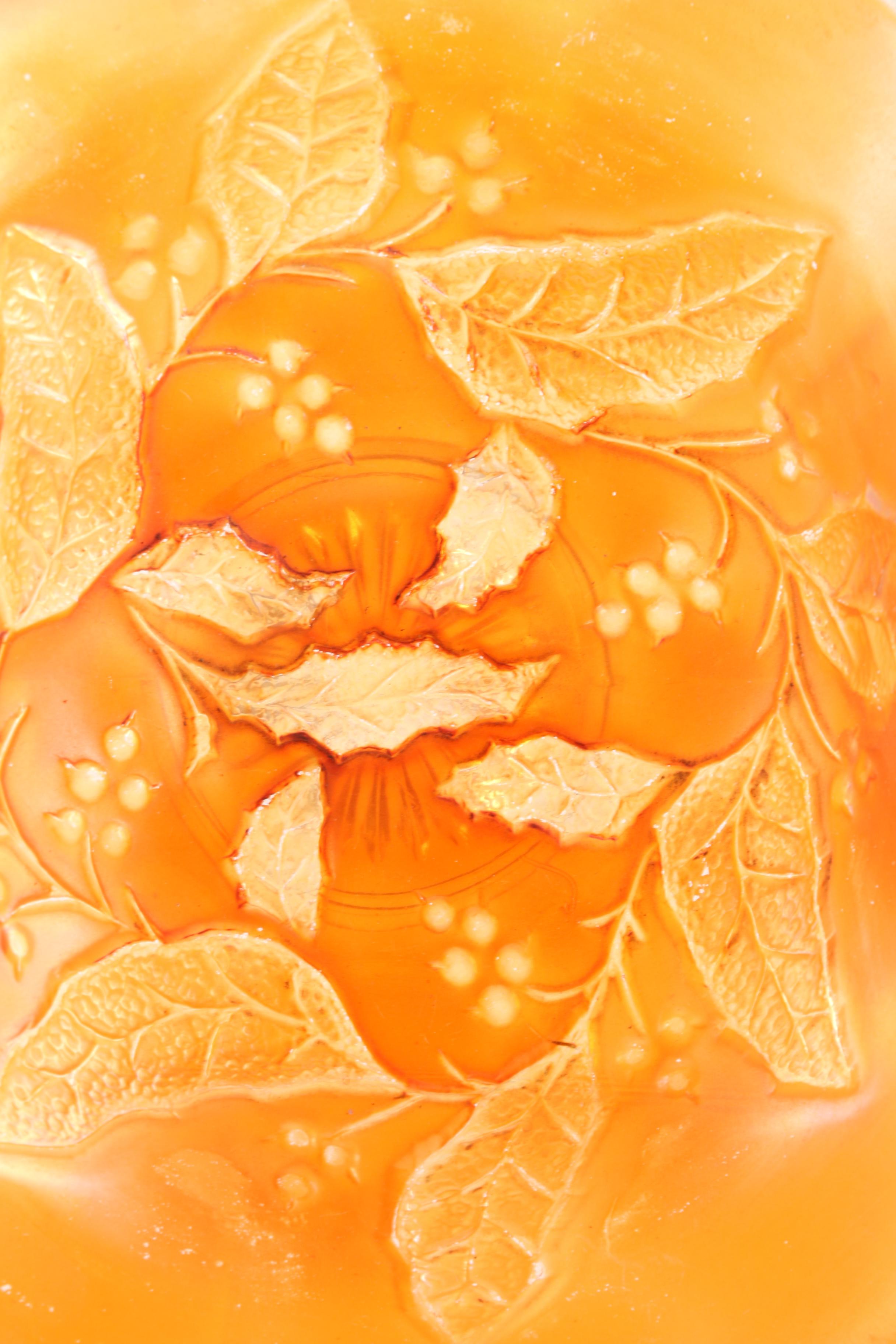 Colony "Harvest Grape" Blue Carnival Pitcher and Marigold Two Handled Dish