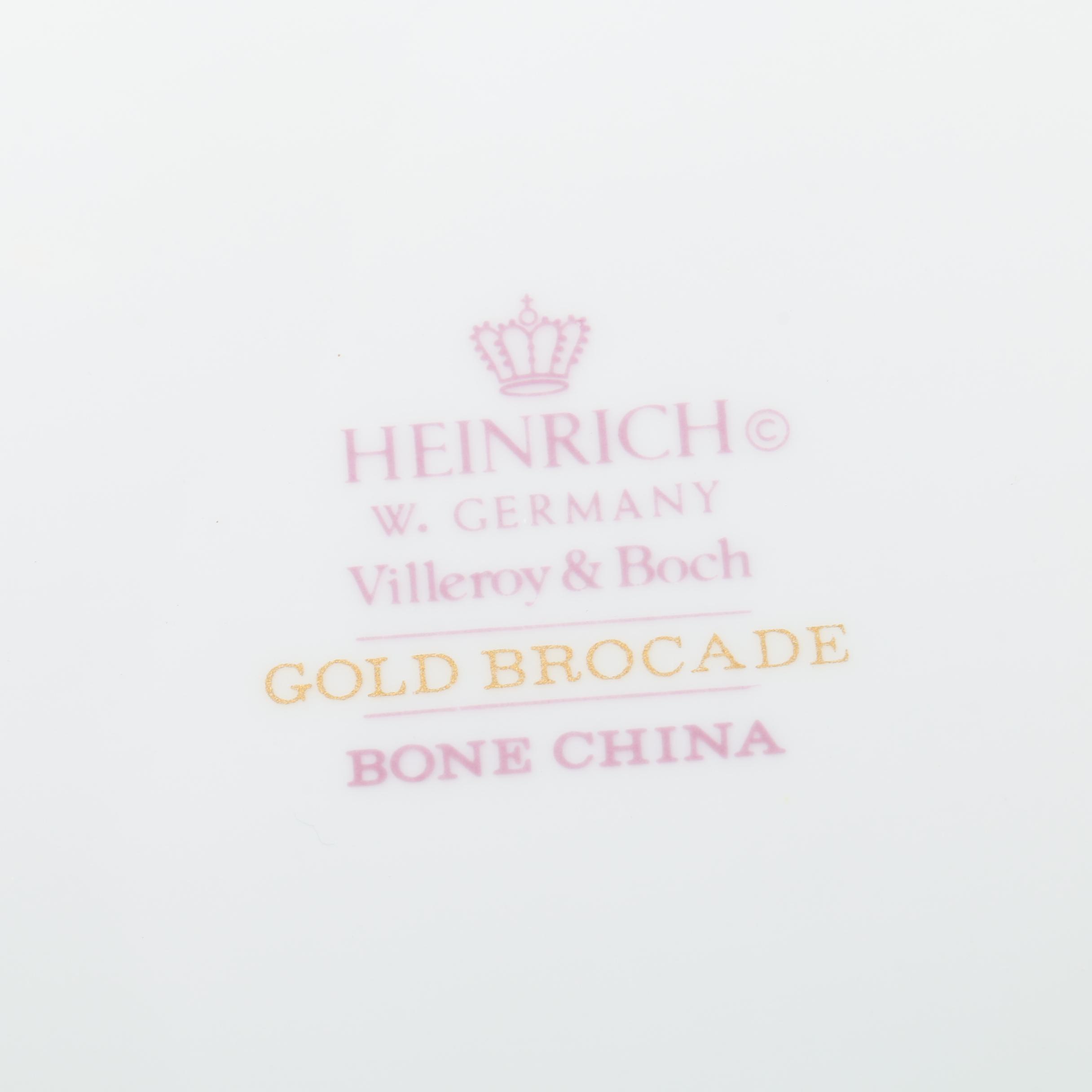 Vintage Heinrich W. Germany Villeroy & Boch "Gold Brocade" Porcelain Dinnerware