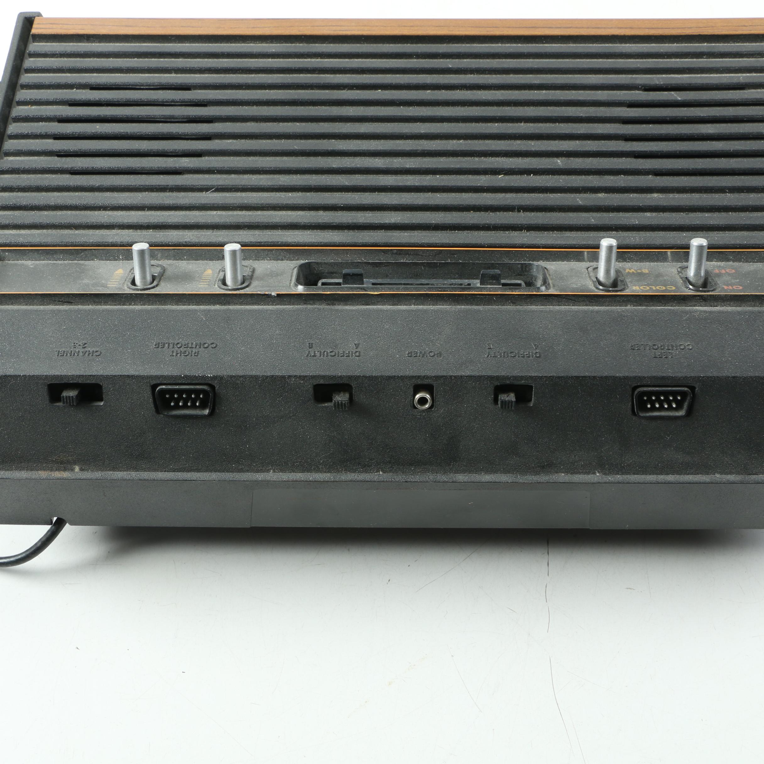 Atari 2600 Console with Games and Controllers