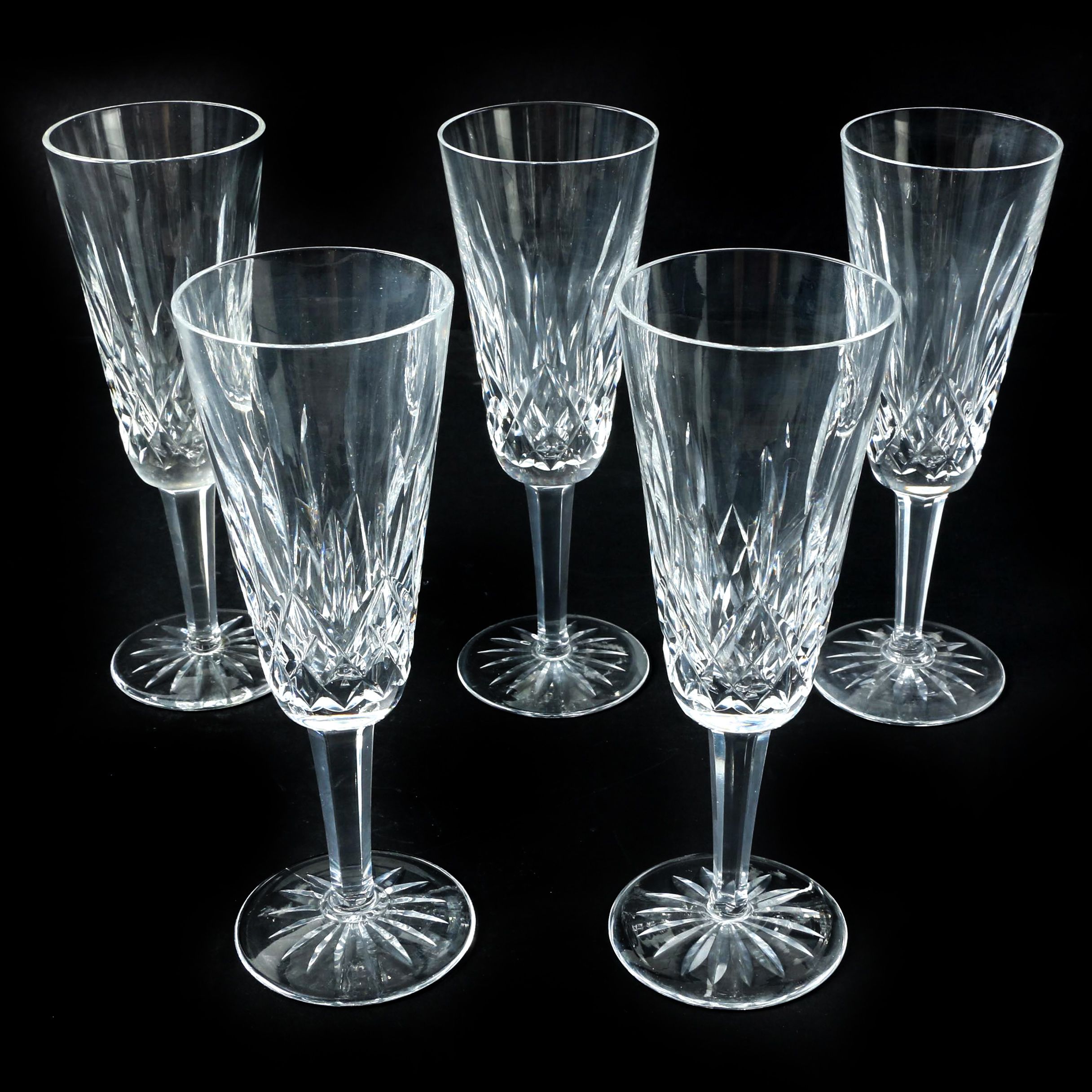 Waterford Crystal "Lismore" Fluted Champagne Glasses