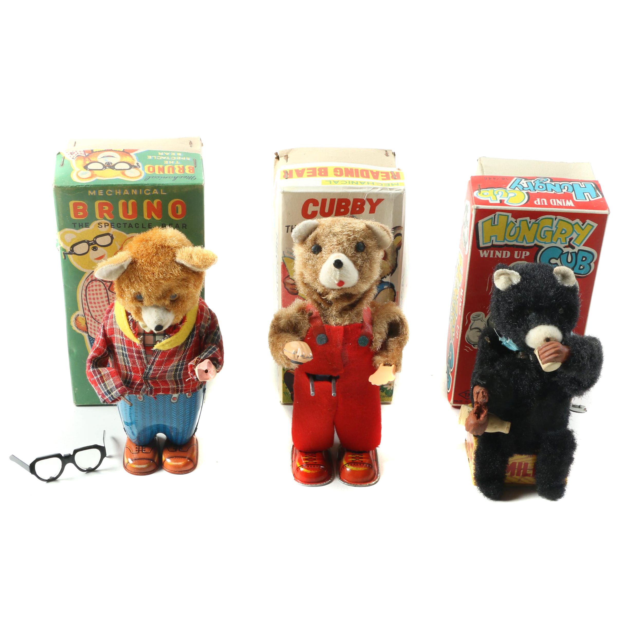 Mechanical Bear Toys Including "Hungry Wind-Up Cub"