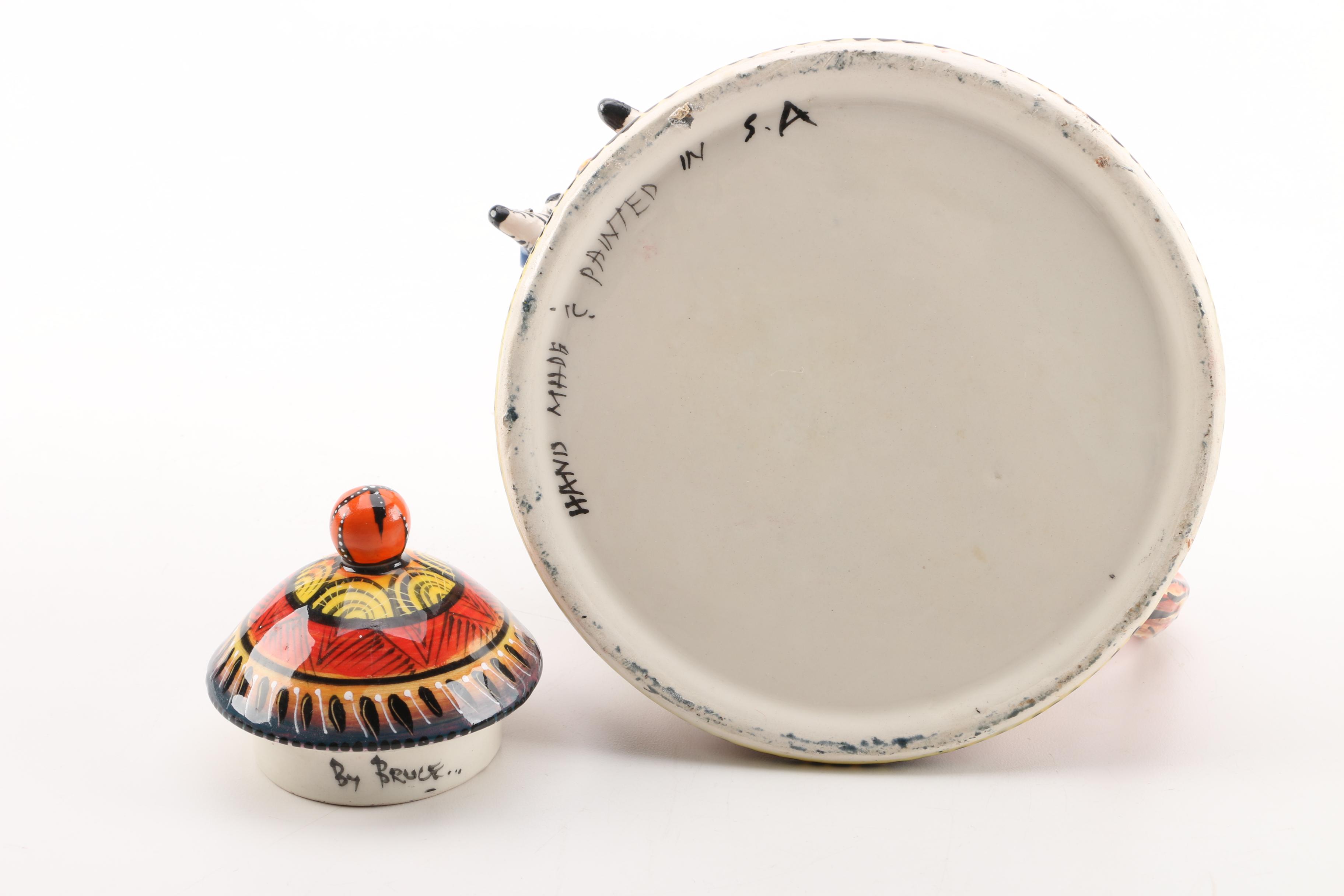 South African Zebra Themed Teapot