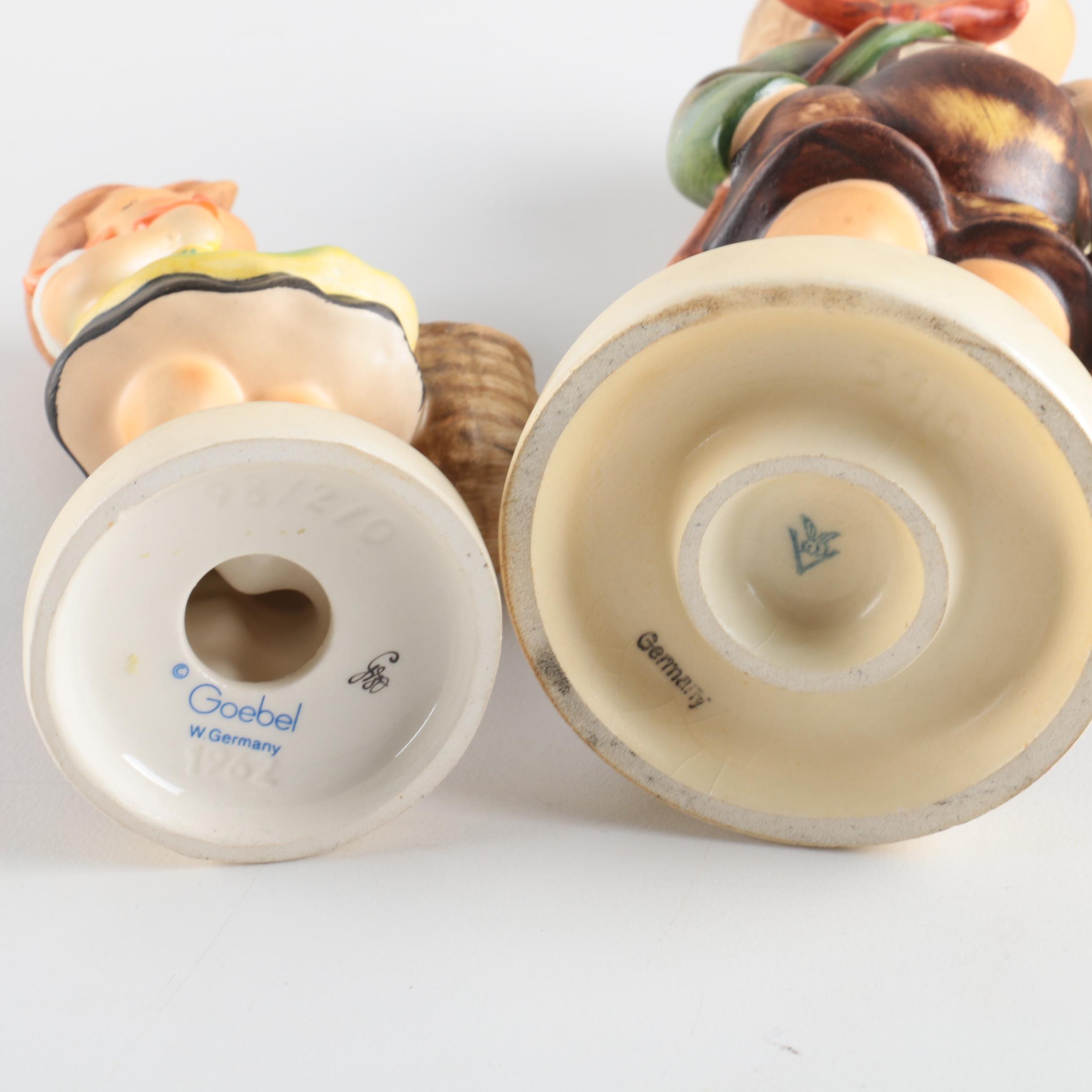 Hummel "Village Boy", "Sister", and "Banjo Player" Figurines