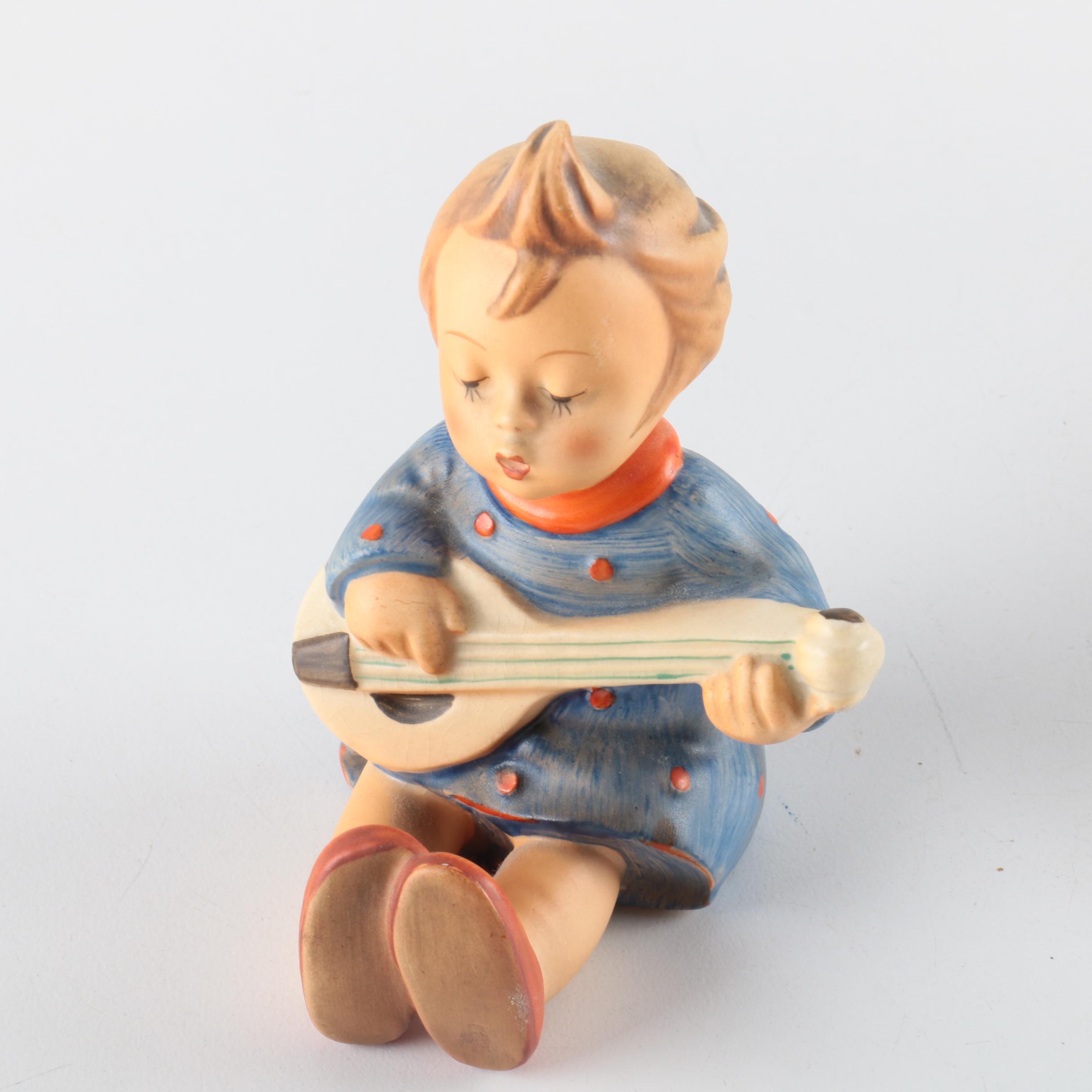 Hummel "Village Boy", "Sister", and "Banjo Player" Figurines