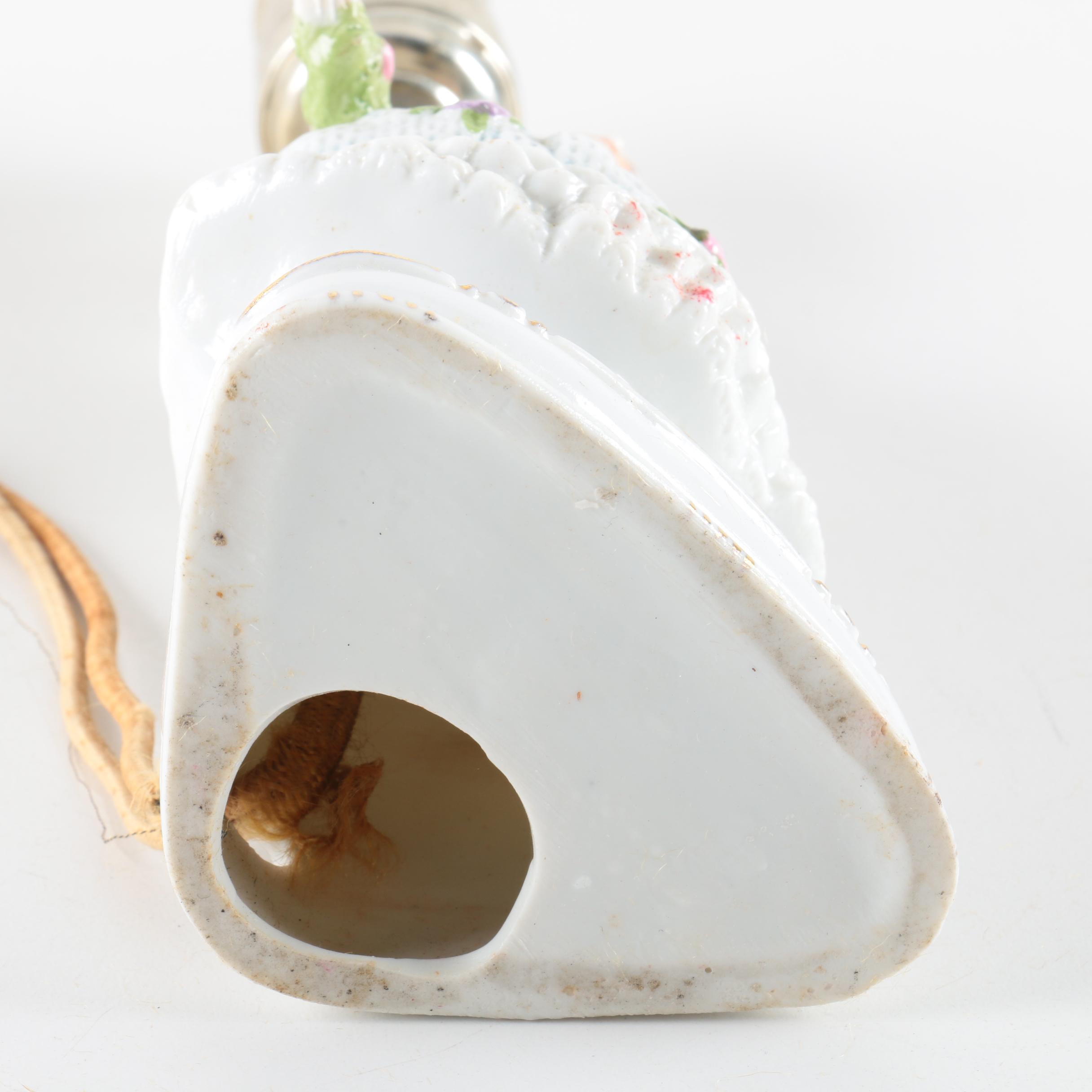 Dresden Style Porcelain Figurine Lamp