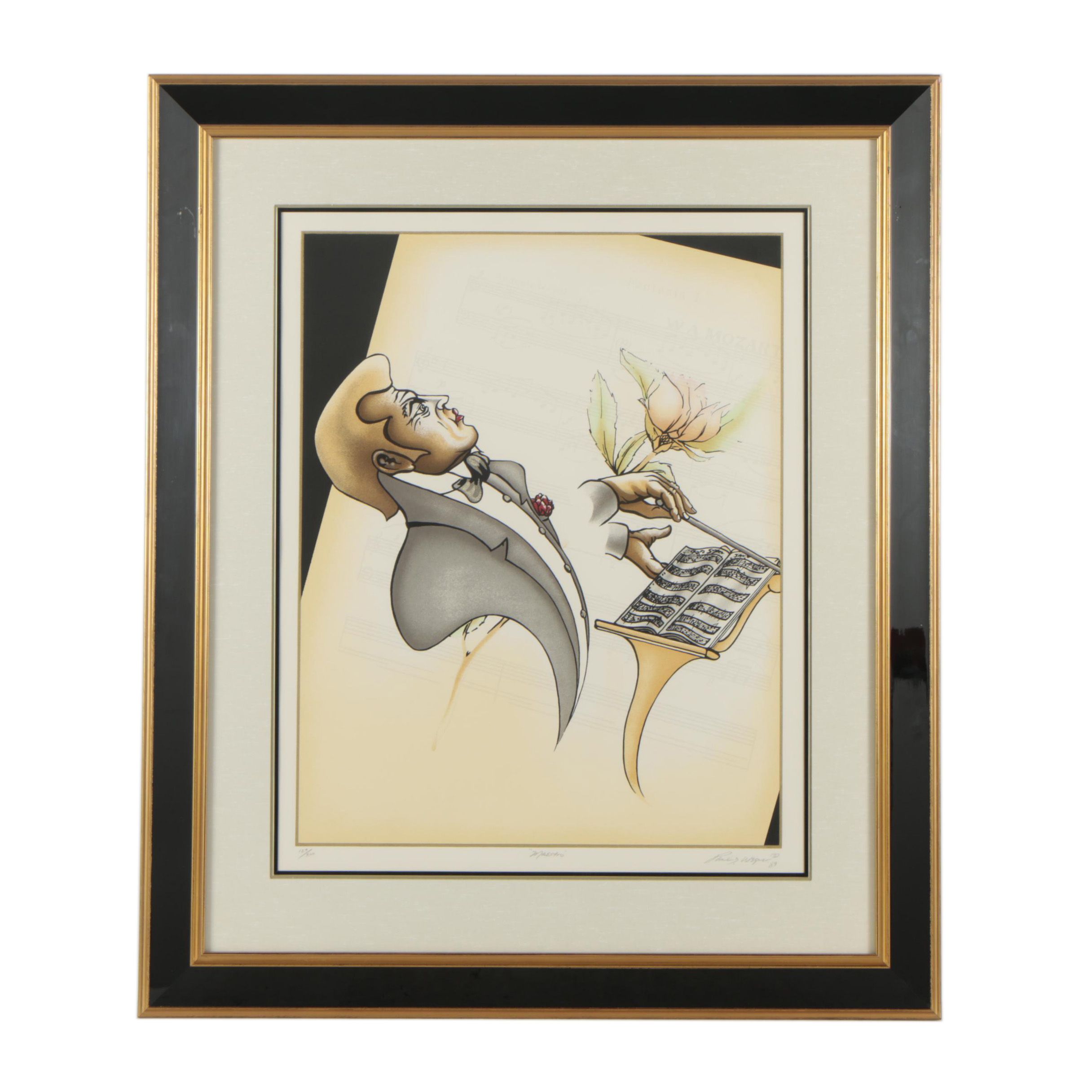 Paul D. Wegner 1989 Lithograph "Maestro"