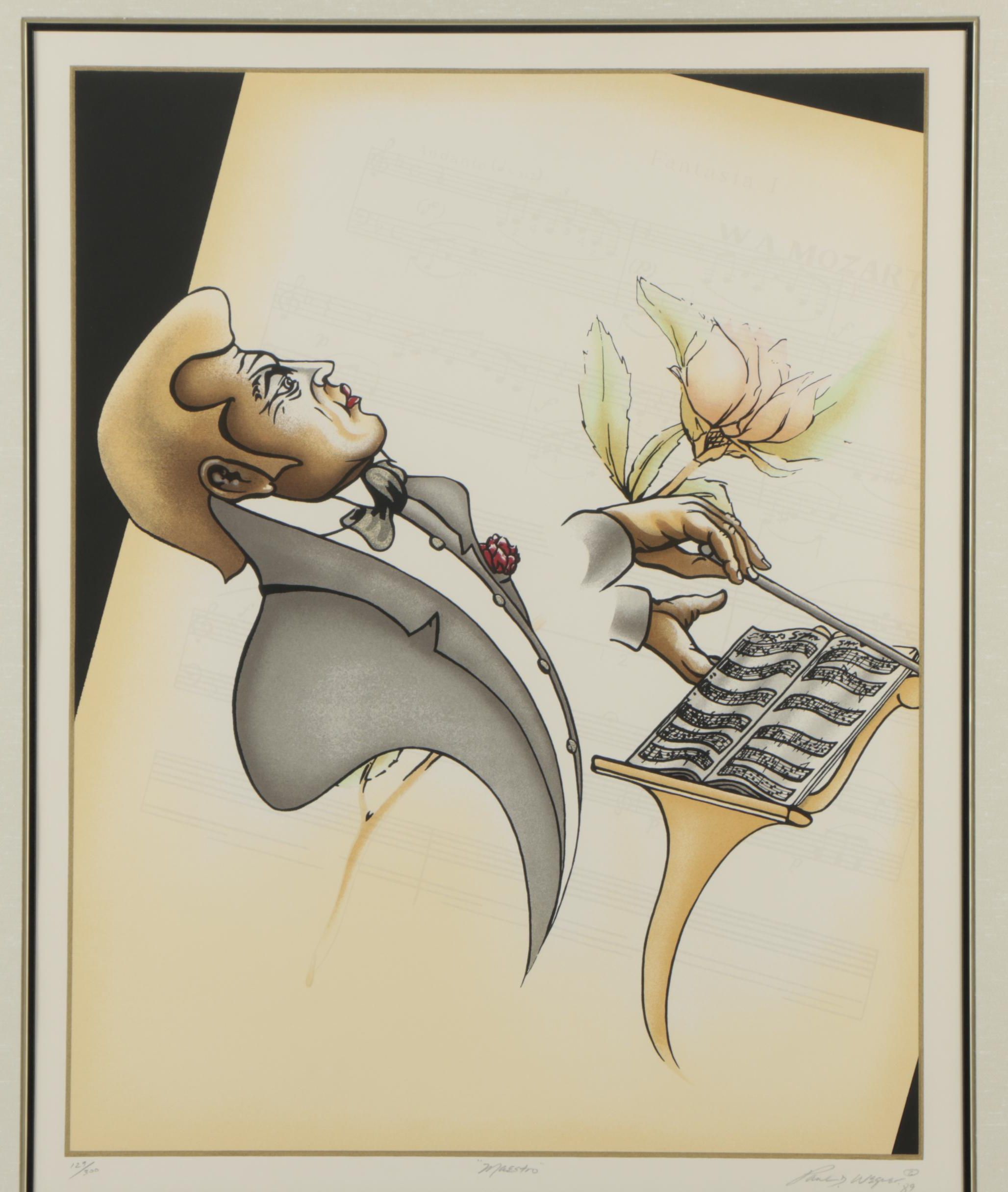 Paul D. Wegner 1989 Lithograph "Maestro"