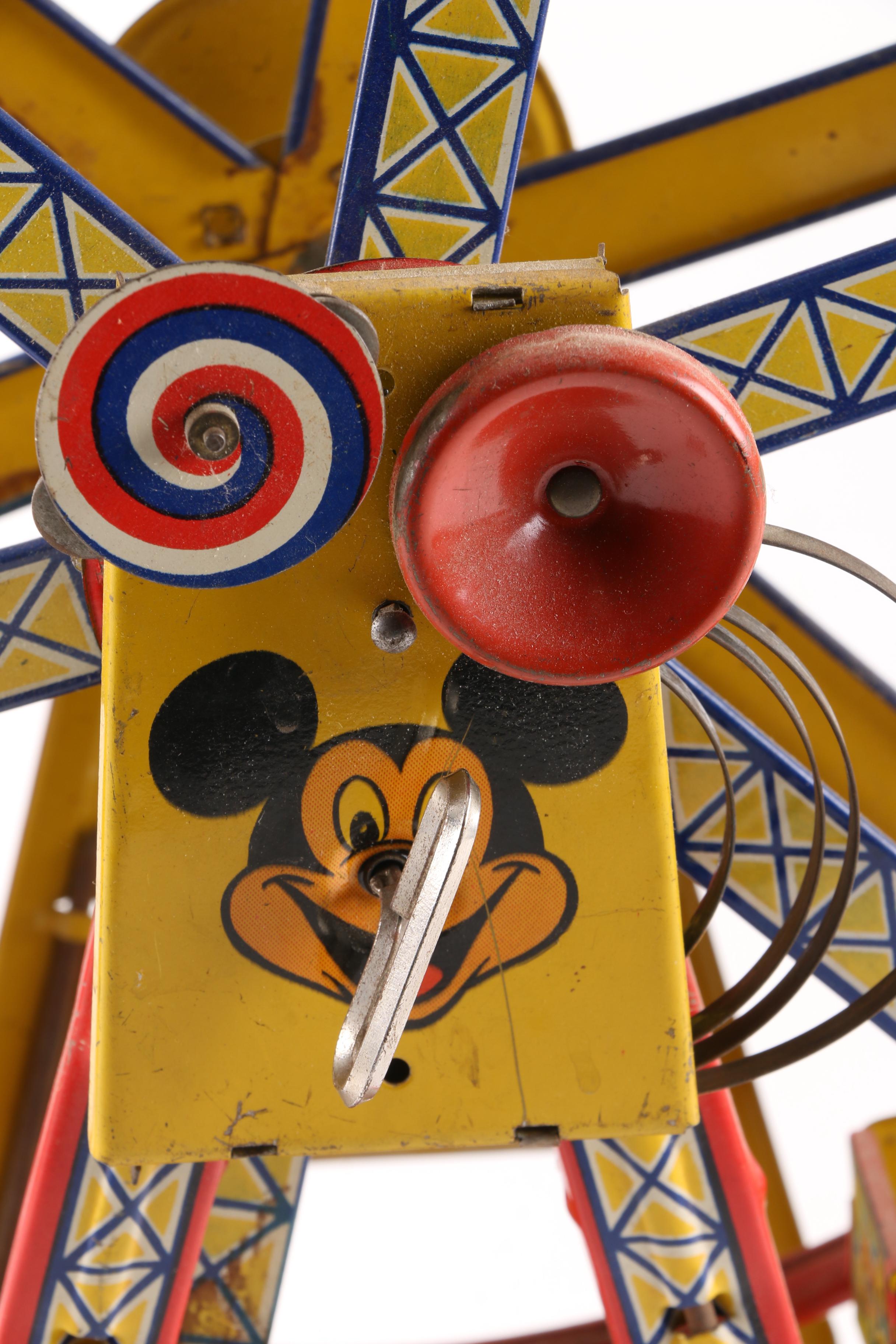 1950s Disney Land Tin Litho Ferris Wheels by J. Chein & Co.