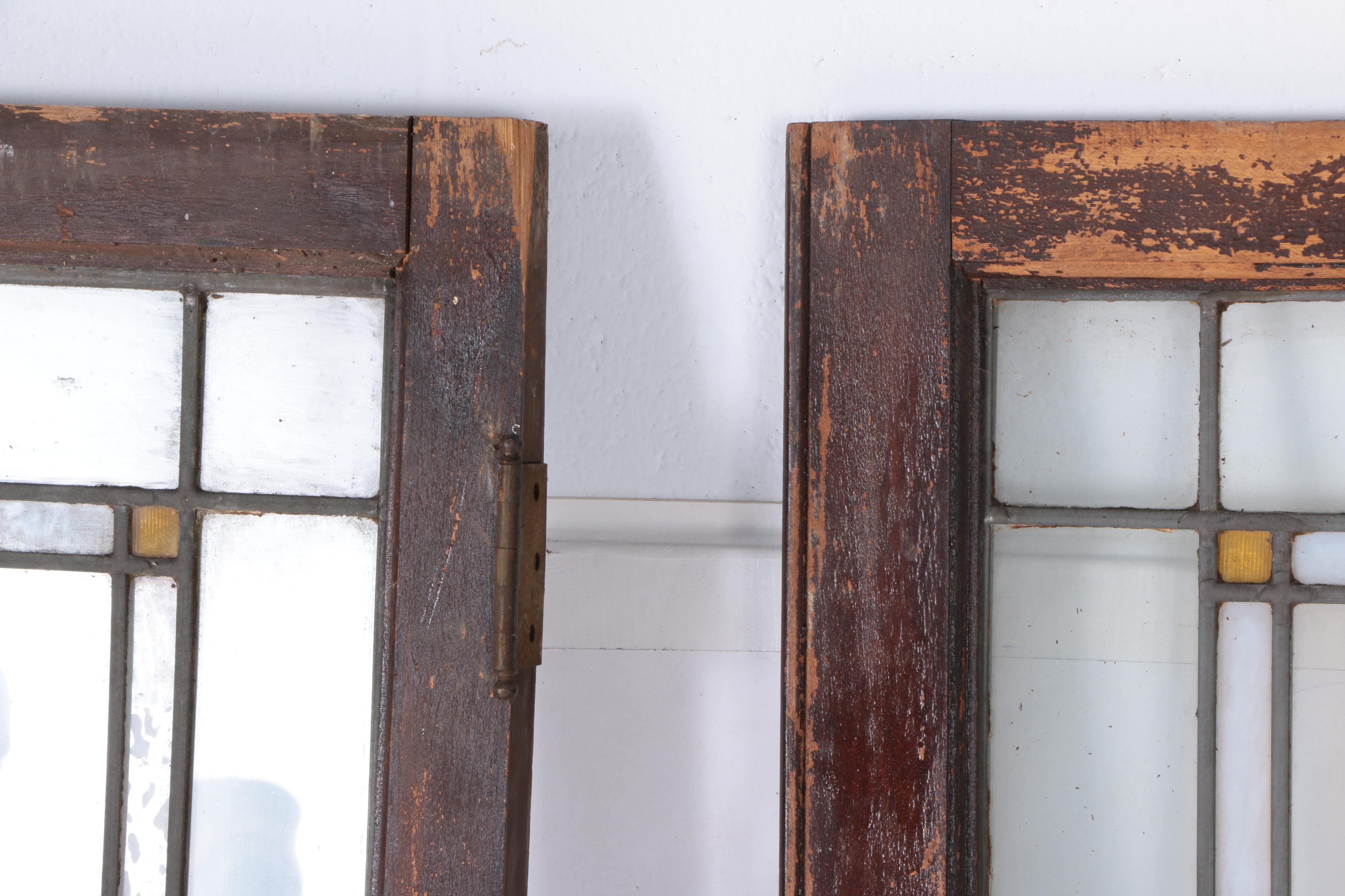 Arts and Crafts Style Stained Glass Doors