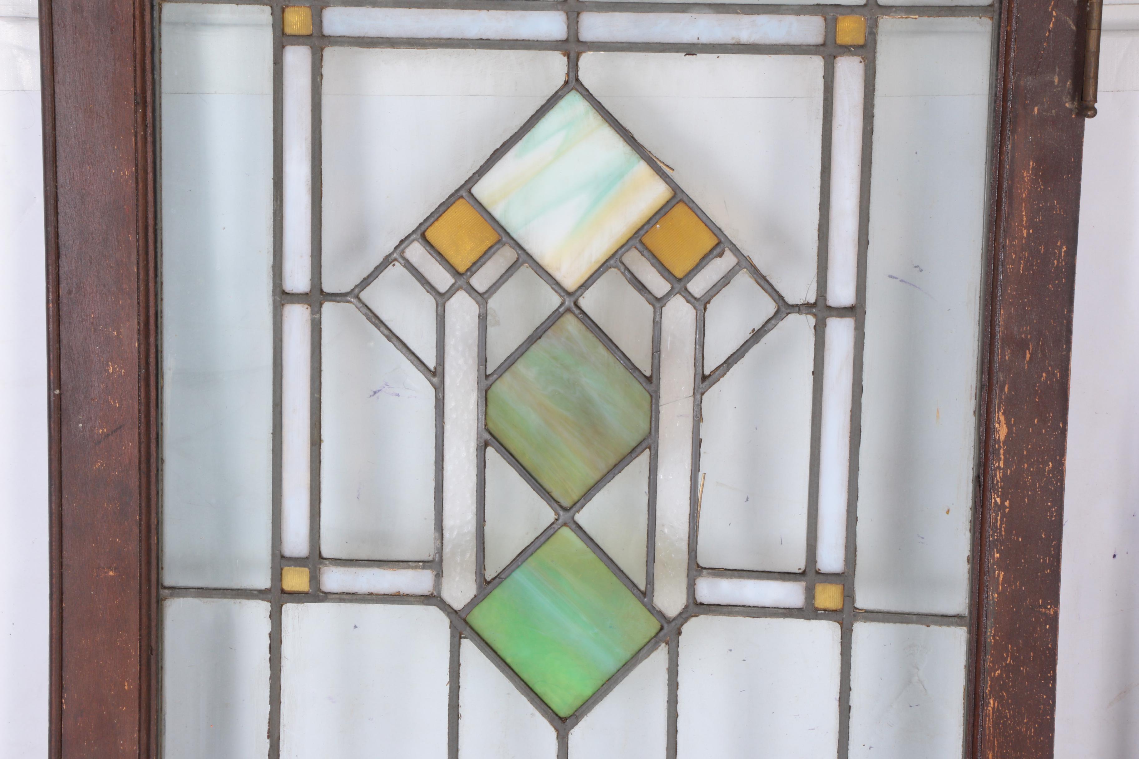 Arts and Crafts Style Stained Glass Doors