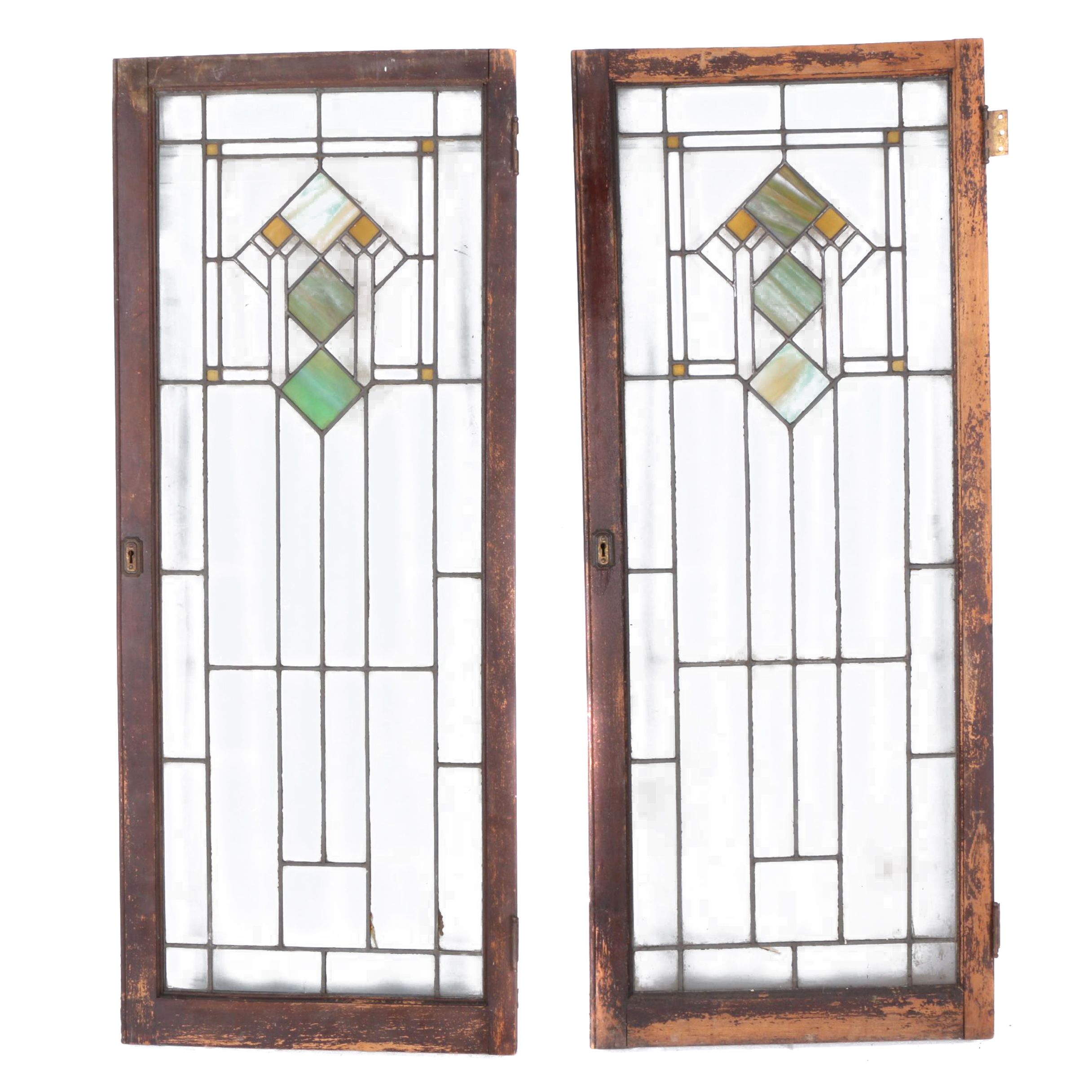 Arts and Crafts Style Stained Glass Doors