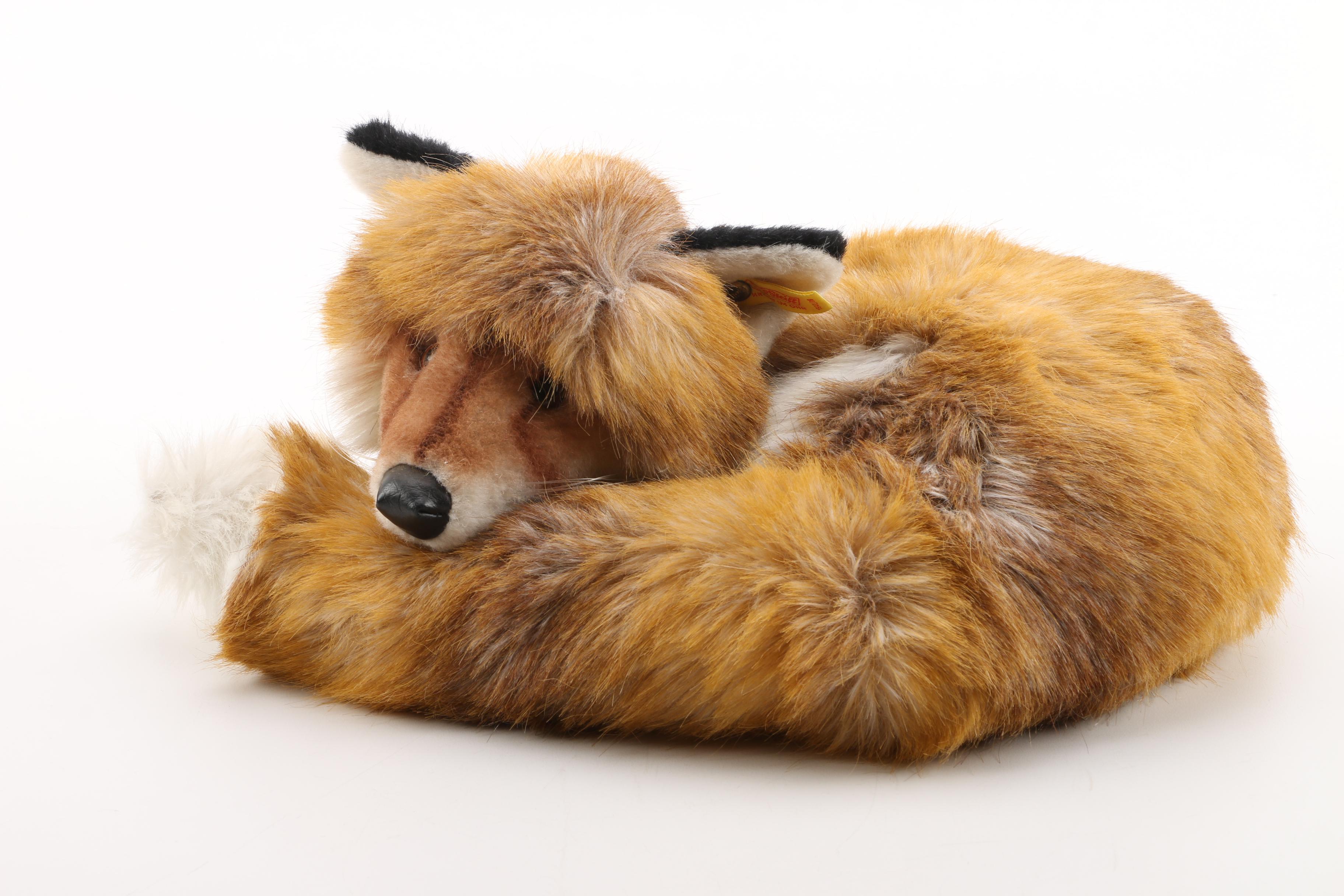 Steiff "Xorry" and "Fuzzy" Plush Foxes