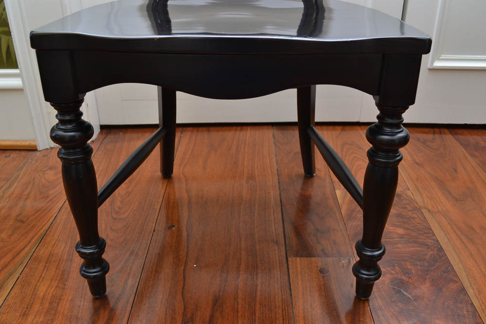 Ten Black Ladderback Dining Chairs by Hooker Furniture