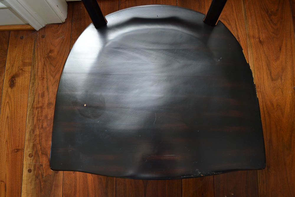 Ten Black Ladderback Dining Chairs by Hooker Furniture