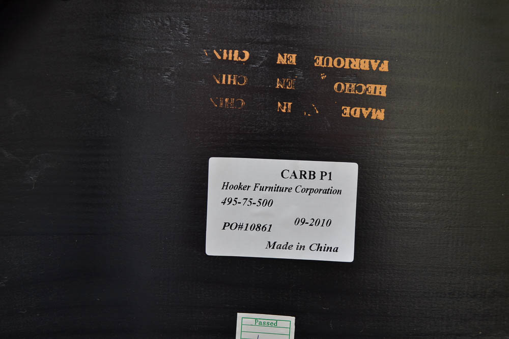 Ten Black Ladderback Dining Chairs by Hooker Furniture