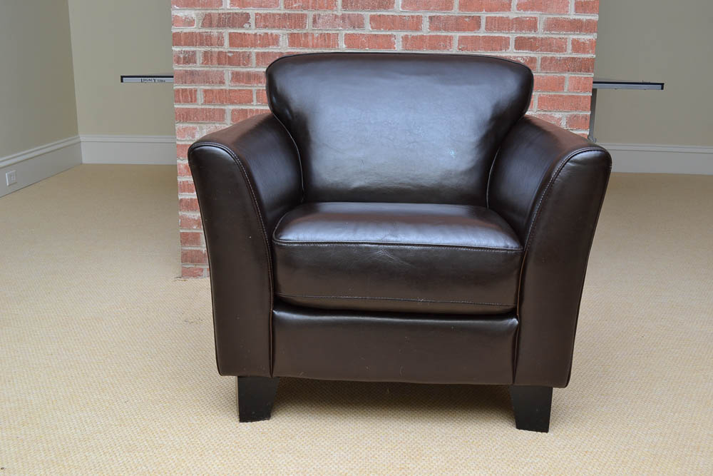 Leather Club Chair by Chateau d'Ax