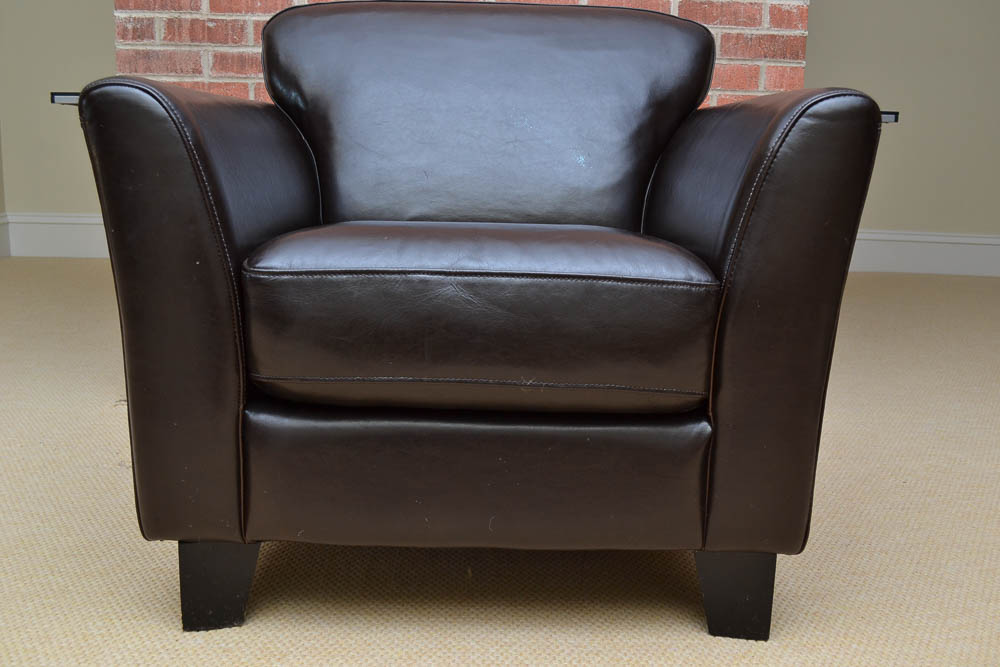 Leather Club Chair by Chateau d'Ax