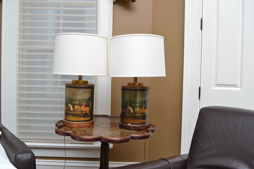 Frederick Cooper Chicago Equine Theme Table Lamps