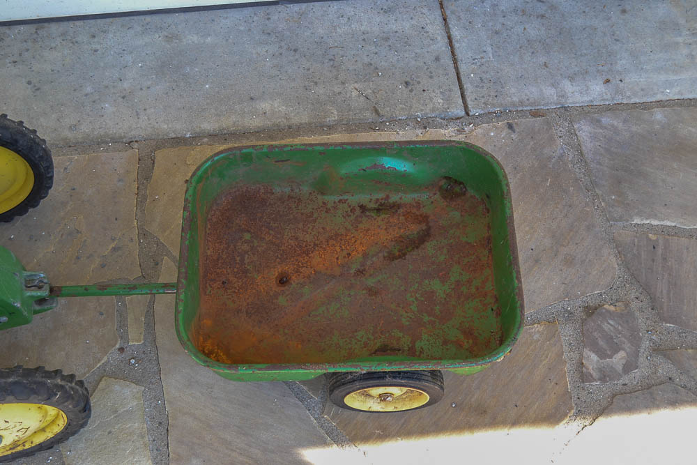 Vintage John Deere Pedal Tractor and Trailer