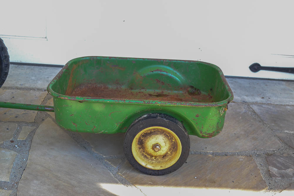 Vintage John Deere Pedal Tractor and Trailer