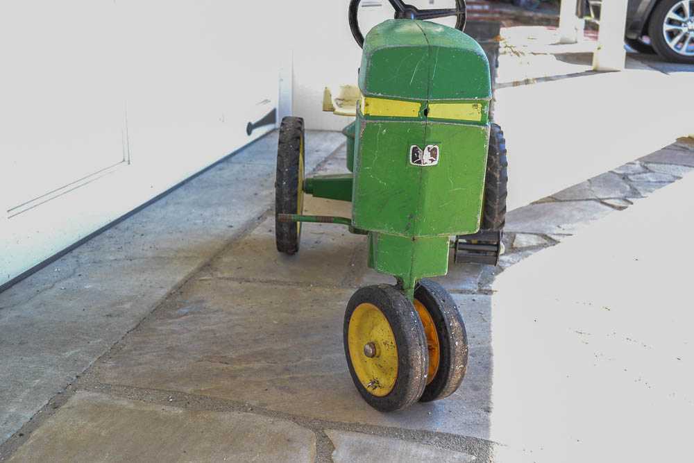 Vintage John Deere Pedal Tractor and Trailer