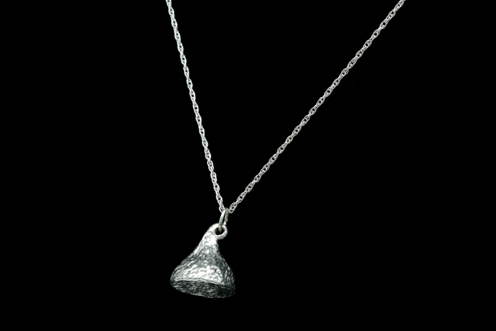 Sterling Silver "Kiss" Pendant with Chain