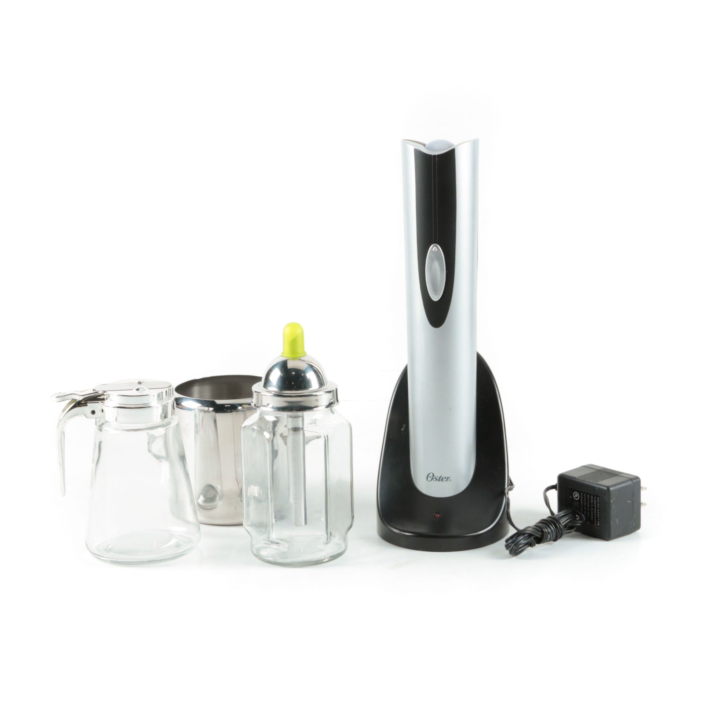 Oster Electric Wine Opener and Other Kitchen Items