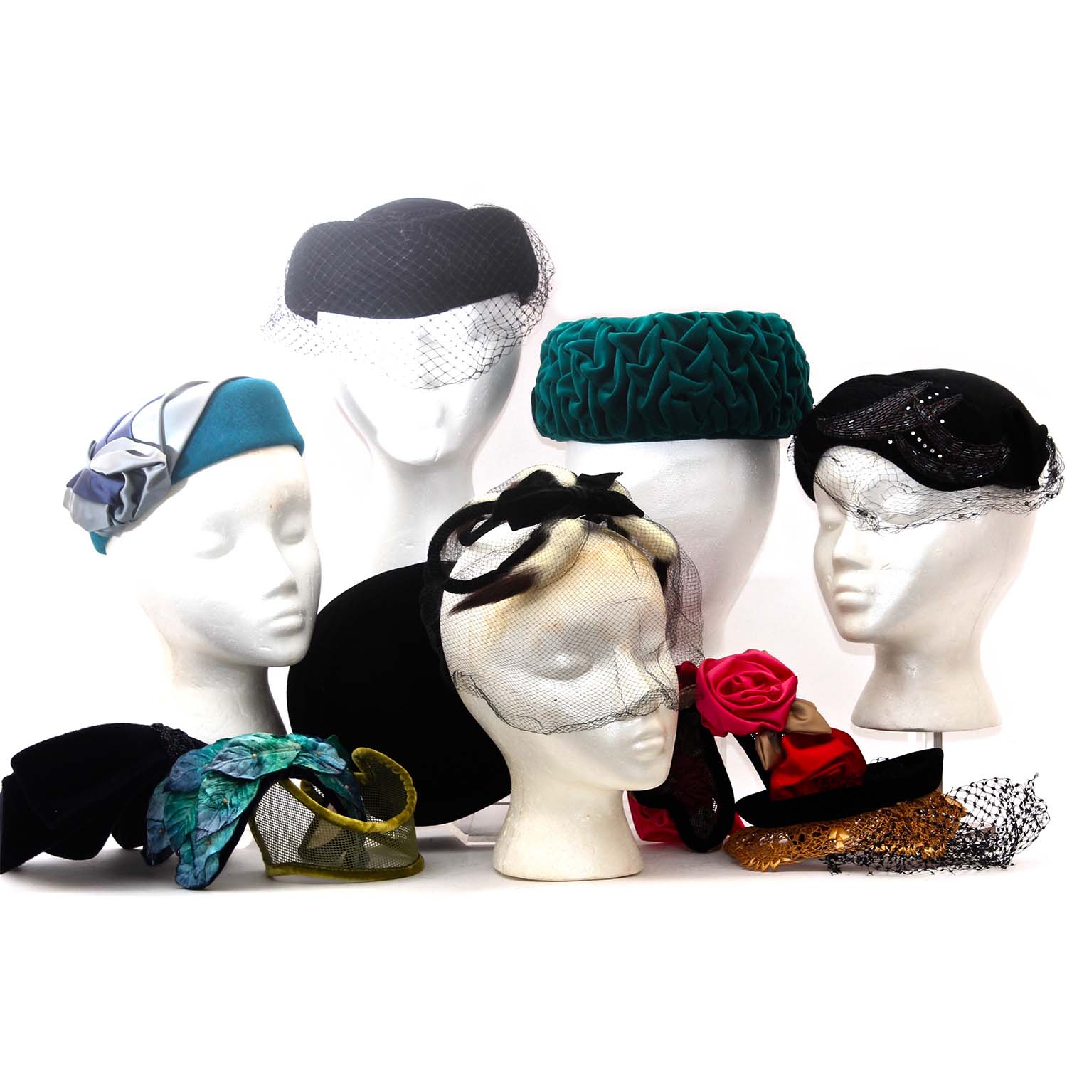 Vintage 1960s Pill Hats and Fascinators